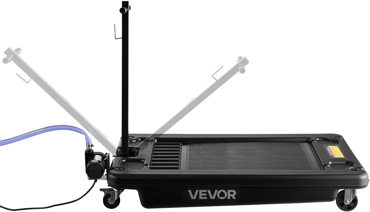 image:imageVEVOR Low Profile Oil Drain Pan 25 Gal Oil Drain Pan with 110V HighFlow Electric Pump Large Capacity Oil Change Pan with 72ft Hose amp Folding Handle Rolling Oil Drain Cart for Trucks Buses RVs17 Gallon