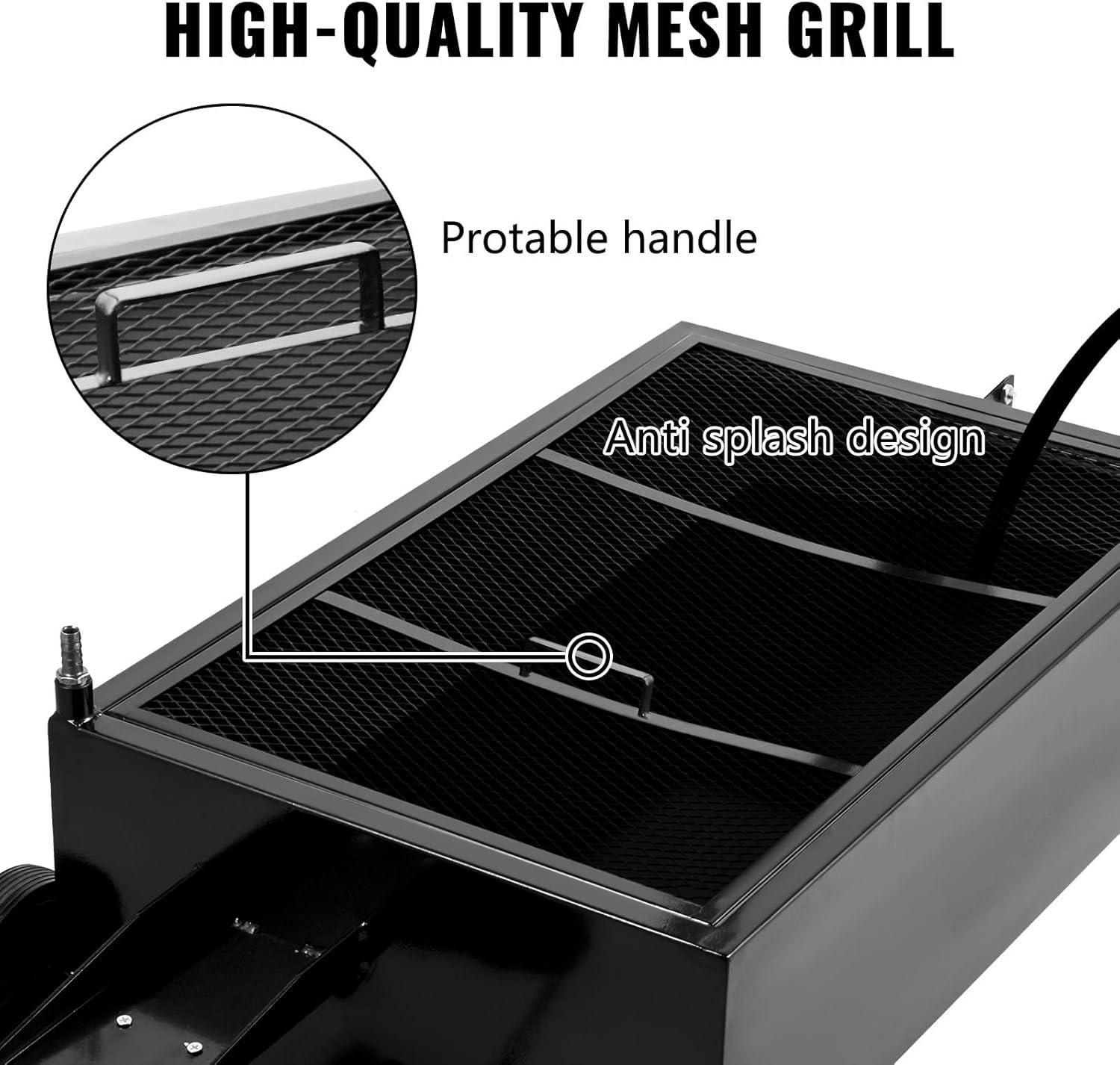 image:imageVEVOR Low Profile Oil Drain Pan 25 Gal Oil Drain Pan with 110V HighFlow Electric Pump Large Capacity Oil Change Pan with 72ft Hose amp Folding Handle Rolling Oil Drain Cart for Trucks Buses RVs25 Gallon