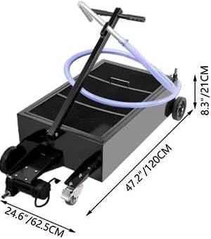 image:imageVEVOR Low Profile Oil Drain Pan 25 Gal Oil Drain Pan with 110V HighFlow Electric Pump Large Capacity Oil Change Pan with 72ft Hose amp Folding Handle Rolling Oil Drain Cart for Trucks Buses RVs25 Gallon