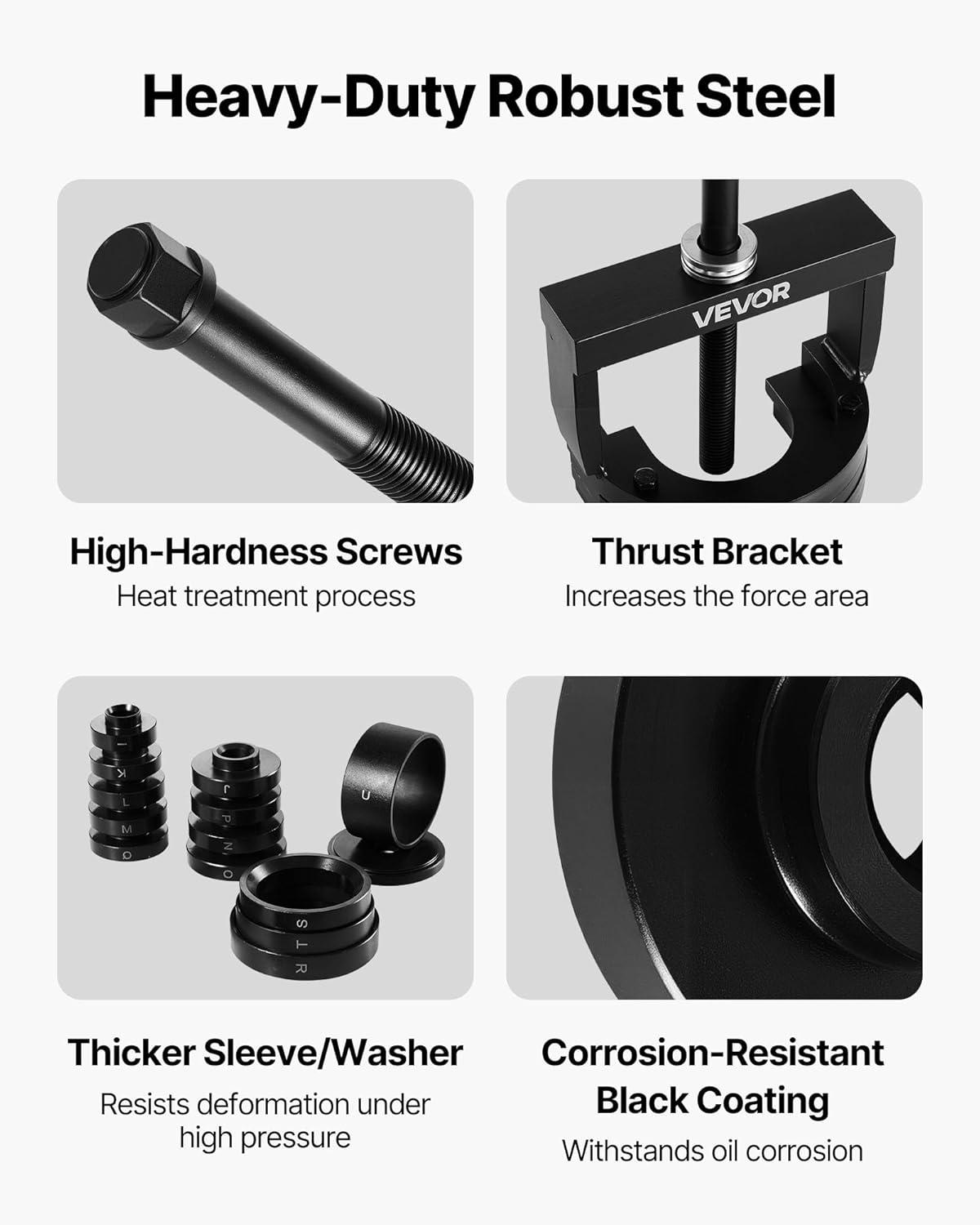 image:imageVEVOR Master Wheel Hub amp Bearing Remover amp Installer Kit Fits Most FrontWheel Drive Vehicles Front Wheel Bearing Removal Tool Wheel Bearing Installer Kit Easy Bearing Swaps with No Press Requiredmaster wheel bearing kit