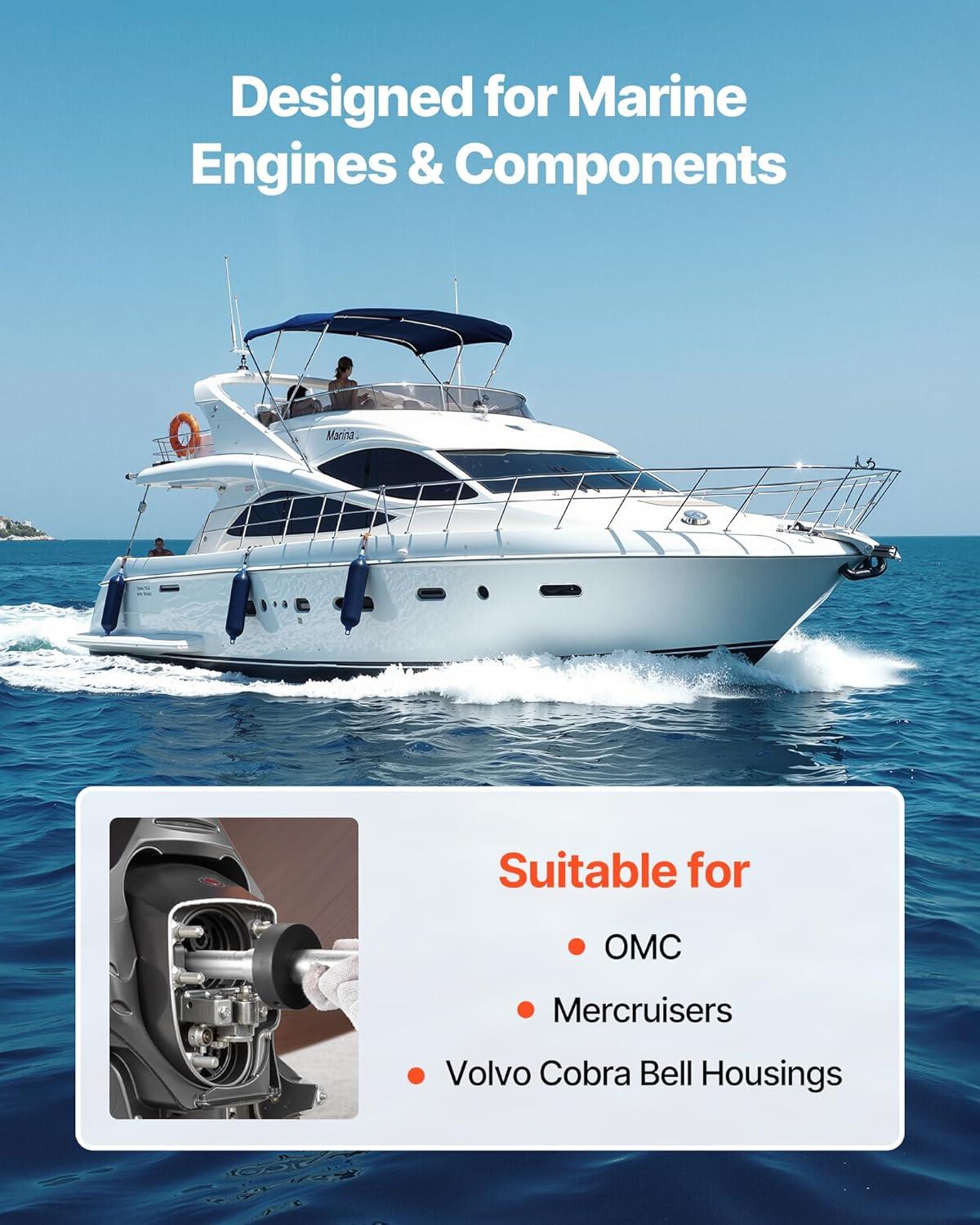 image:imageVEVOR Mercruiser Alignment Tool amp Gimbal Bearing Puller Set Compatible with Mercruisers Engine Alignment Tool Bearing Puller Seal Bellow Expander Tools EasytoUse blackblack