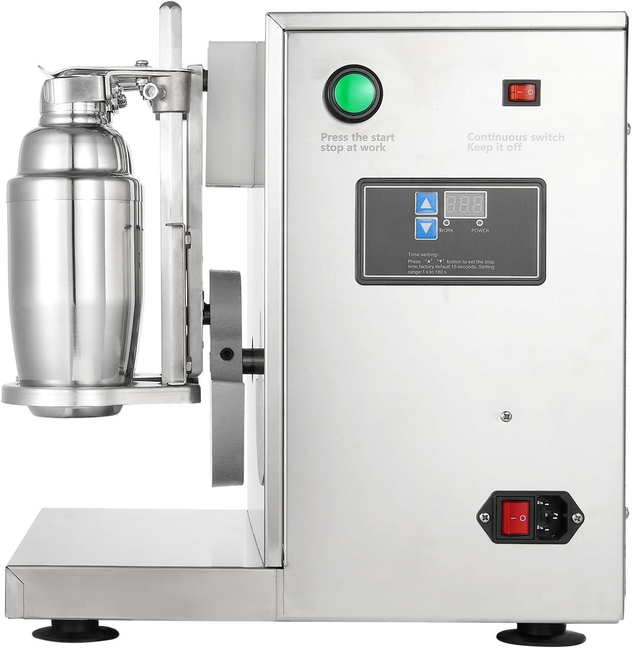 image:imageVEVOR Milk Tea Shaking Machine Electric Double Frame Milk Tea Shaker 0180s Adjustable Milk Shake Mixer Machine with Double 1000 ML PC Cups for Bubble Tea Boba Tea Juice Coffee Milk WineDouble 750ML