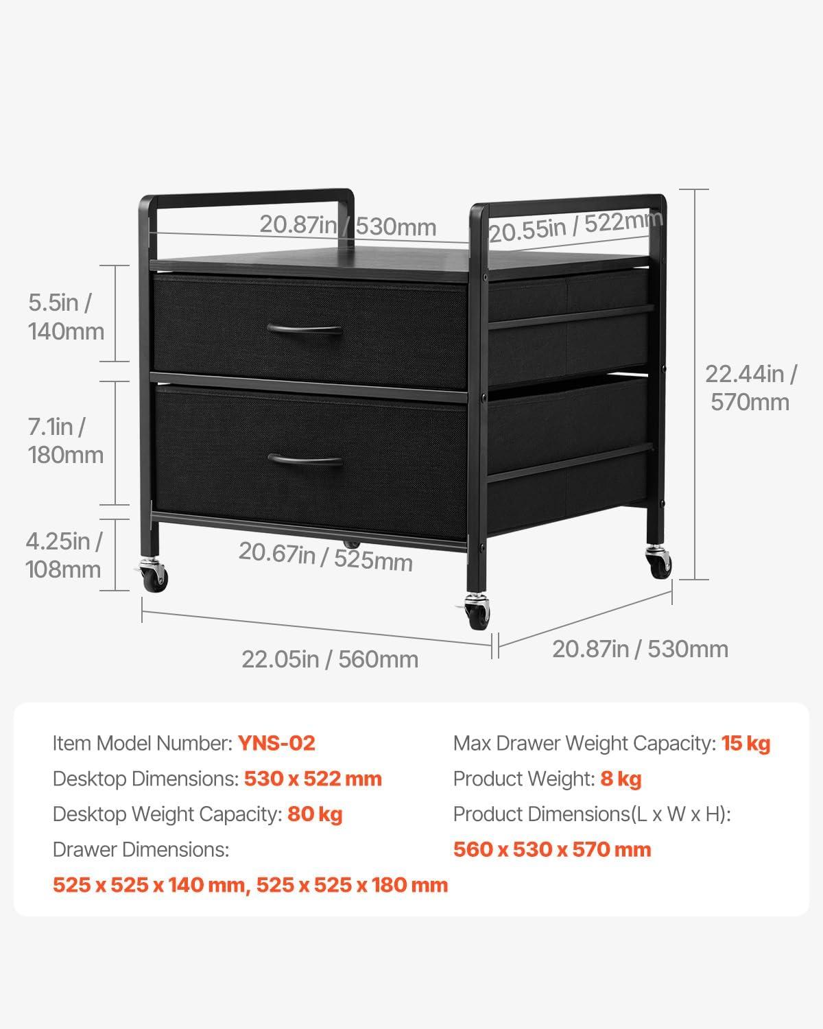 image:imageVEVOR Mini Fridge Stand with Storage 176 lbCapacity Mini Fridge Table with 2 Drawers amp 4 Swivel Wheels Mobile Mini Fridge Shelf Black Mini Fridge Organizer for Dorm Apartment Office BedroomBlack
