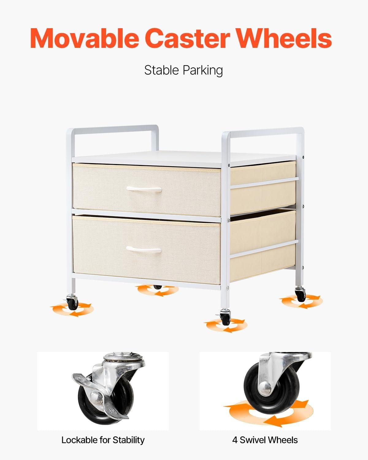 image:imageVEVOR Mini Fridge Stand with Storage 176 lbCapacity Mini Fridge Table with 2 Drawers amp 4 Swivel Wheels Mobile Mini Fridge Shelf Black Mini Fridge Organizer for Dorm Apartment Office BedroomWhite