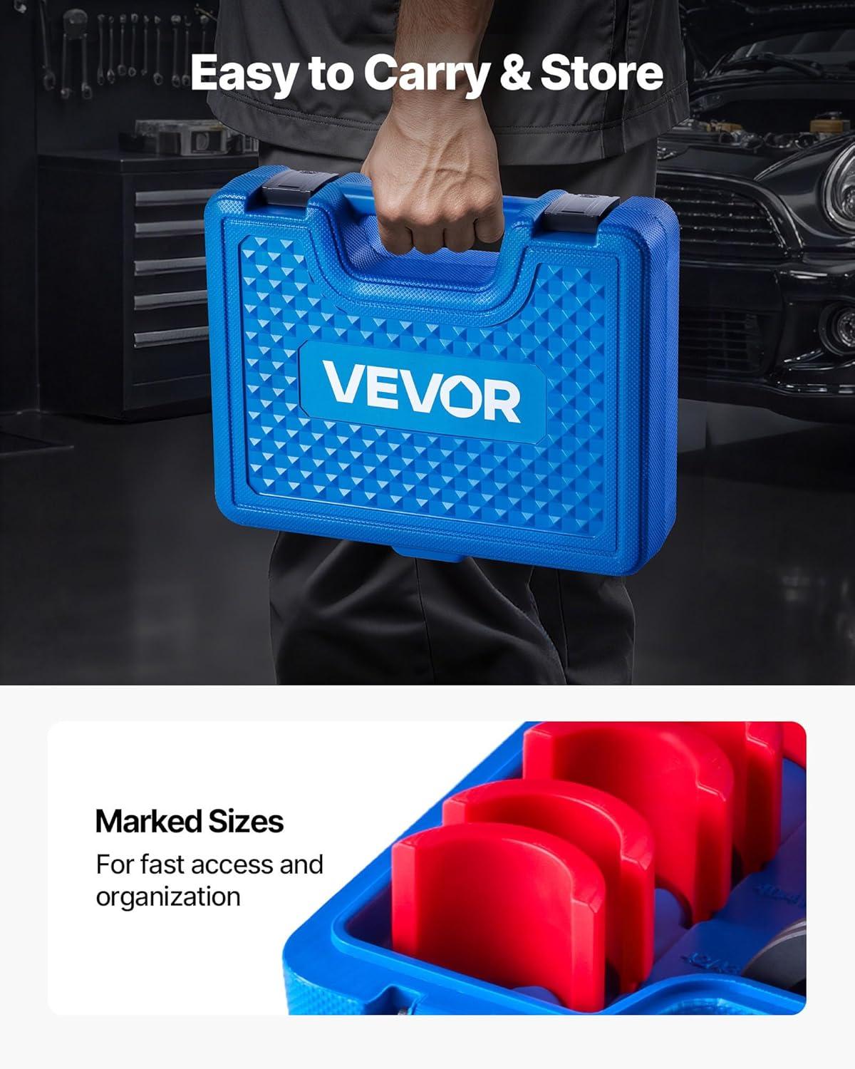 image:imageVEVOR Motorcycle Fork Seal Driver Tool Kit for 35mm50mm AdjustableUniversal Bike Bearing Race and Seal Driver Tool Set 14pcsbike fork seal driver