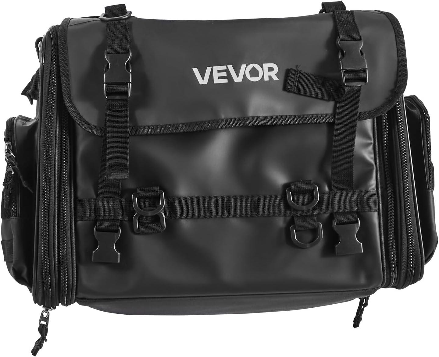 image:imageVEVOR Motorcycle Top Case 65L Universal Aluminum Alloy Motorbike Tail Box with Leather Lining Waterproof Detachable Motorcycle Top Box with Lock amp Back Cushion Fit for 99 of Motorcycle Frames4060 L