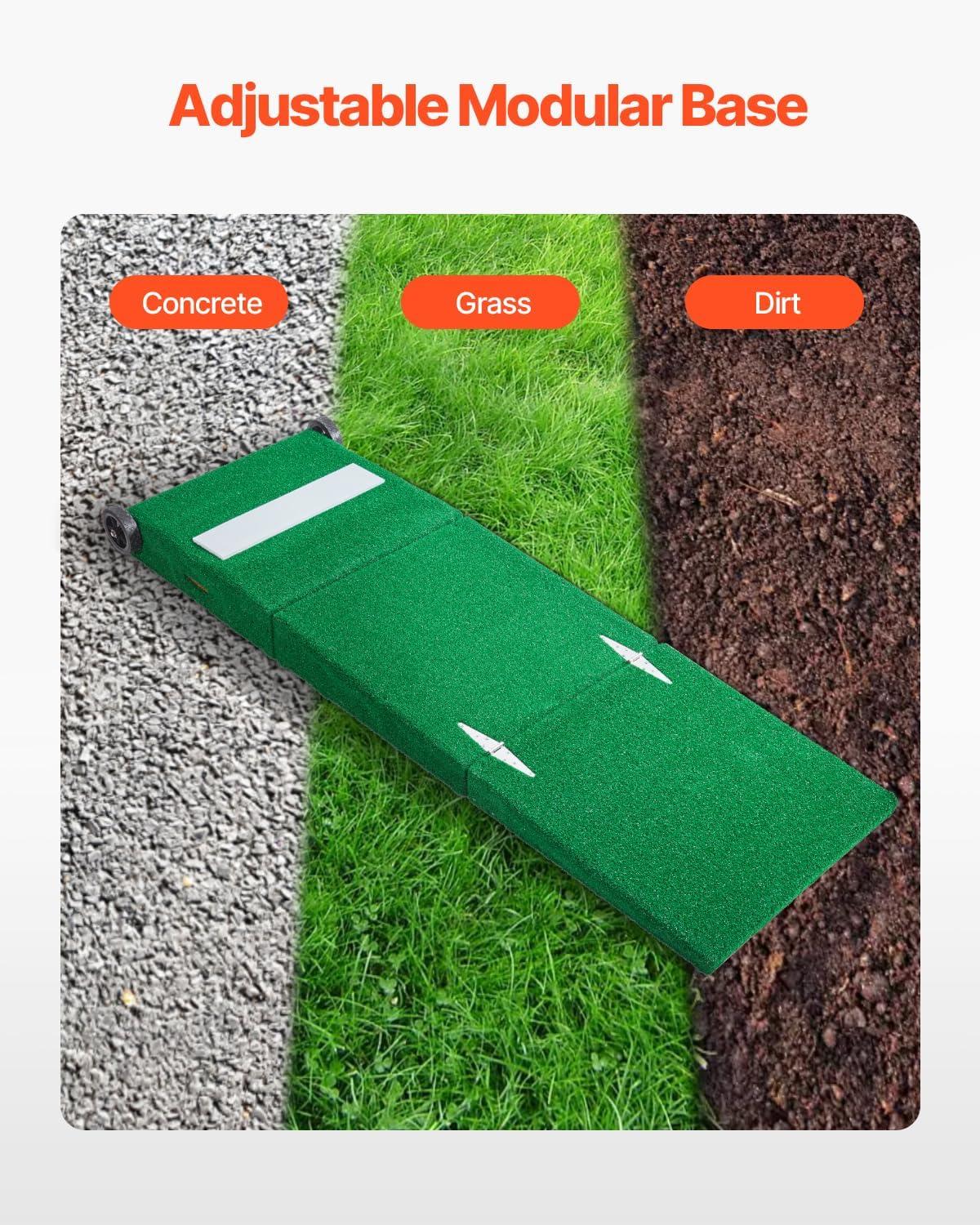 image:imageVEVOR Pitching Mound Baseball Game Mound IndoorOutdoor Pitching Practice and Training Equipment Softball Pitching Aids with Antifade Turf and Pitching RubberGreen