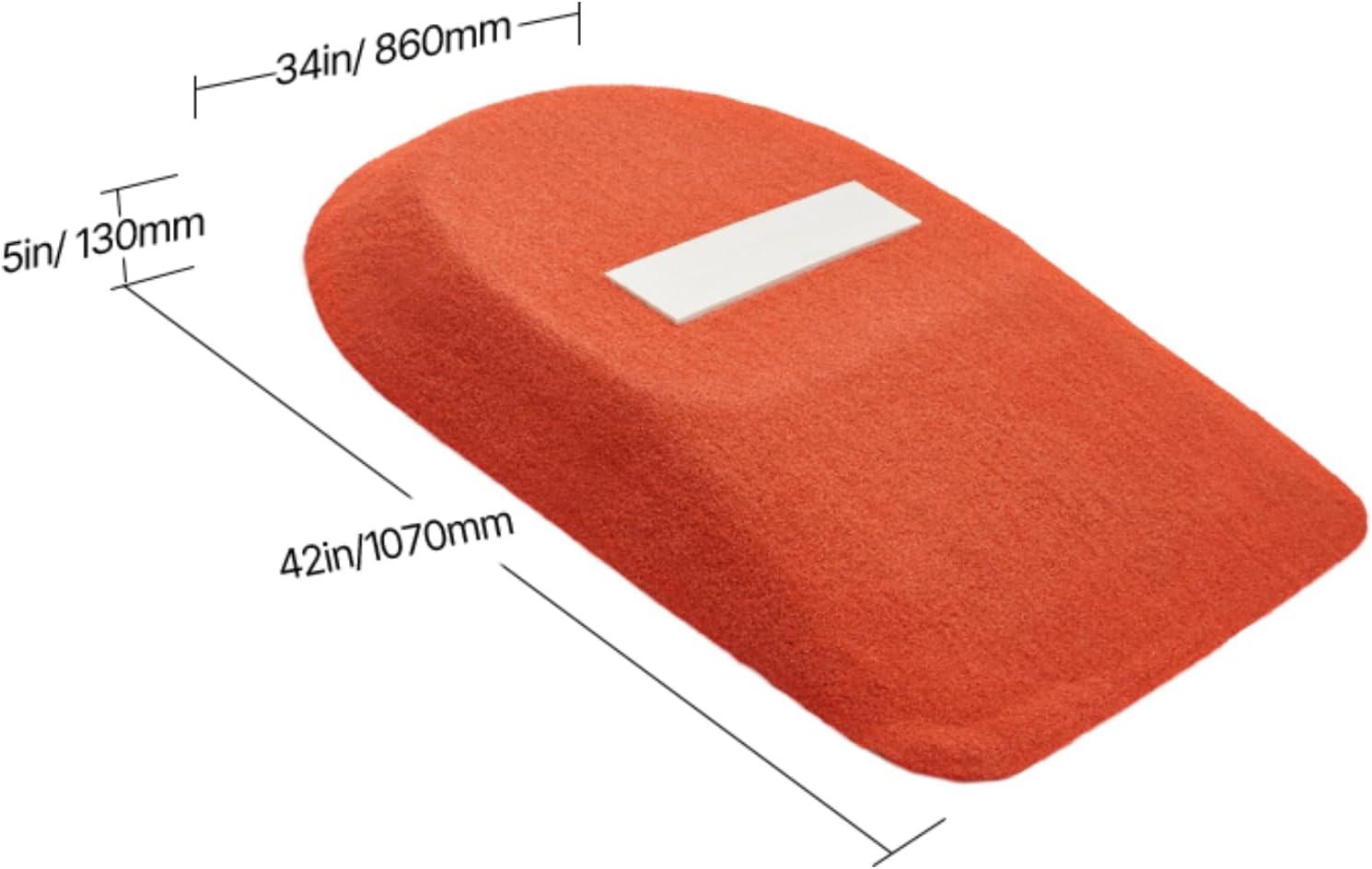 image:imageVEVOR Pitching Mound Baseball Game Mound IndoorOutdoor Pitching Practice and Training Equipment Softball Pitching Aids with Antifade Turf and Pitching RubberRed
