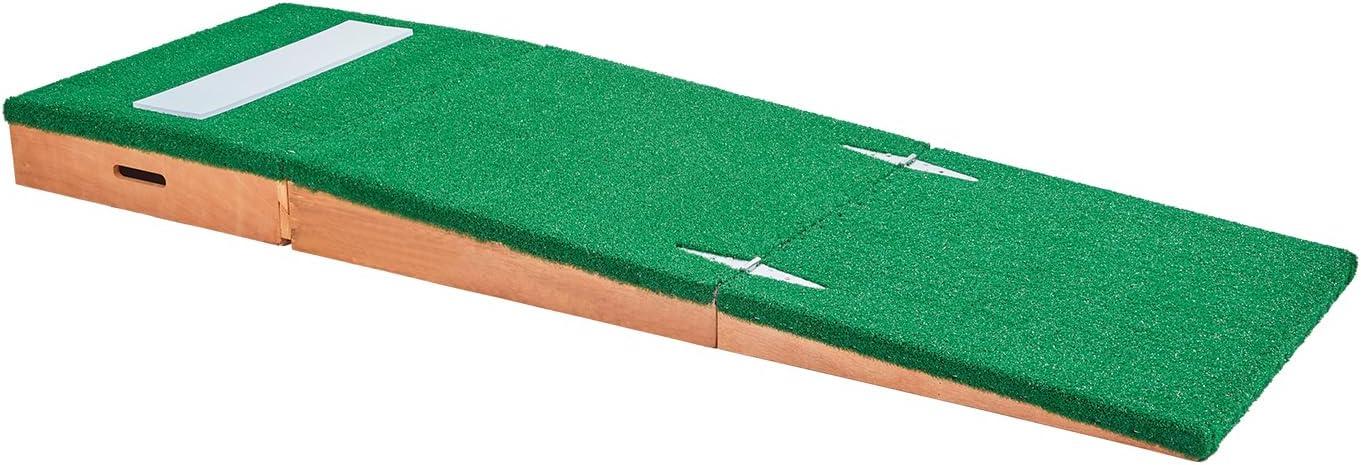 image:imageVEVOR Pitching Mound Baseball Game Mound IndoorOutdoor Pitching Practice and Training Equipment Softball Pitching Aids with Antifade Turf and Pitching RubberGreen