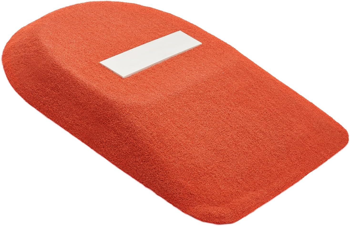 image:imageVEVOR Pitching Mound Baseball Game Mound IndoorOutdoor Pitching Practice and Training Equipment Softball Pitching Aids with Antifade Turf and Pitching RubberRed