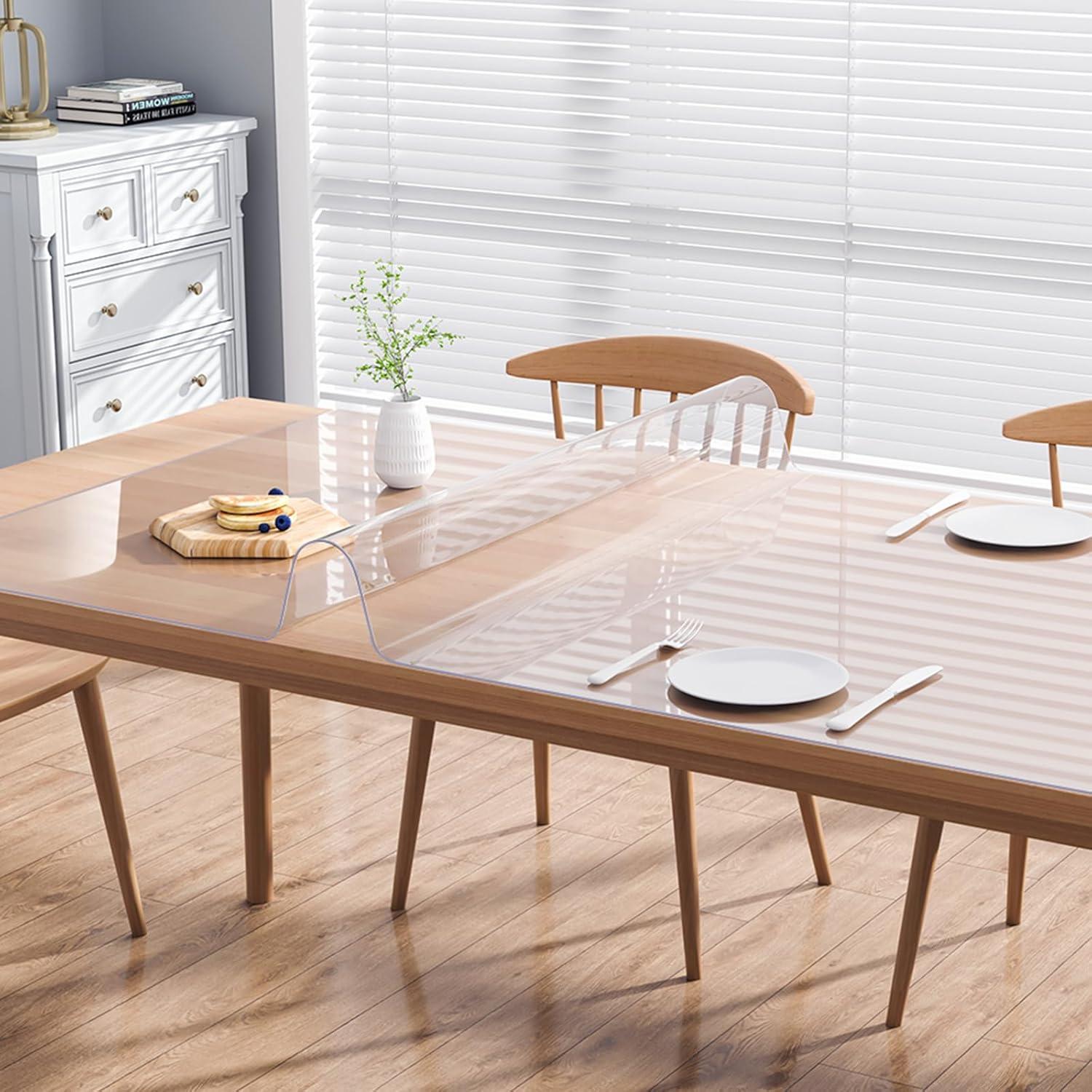 image:imageVEVOR Plastic Table Cover 24 x 48 Inch 15 mm Thick Frosted PVC Desk Mat Protector Waterproof amp Easy Cleaning Desk Pad Tablecloth for Office Dresser Dining RoomNight Stand36 x 18 Rectangular