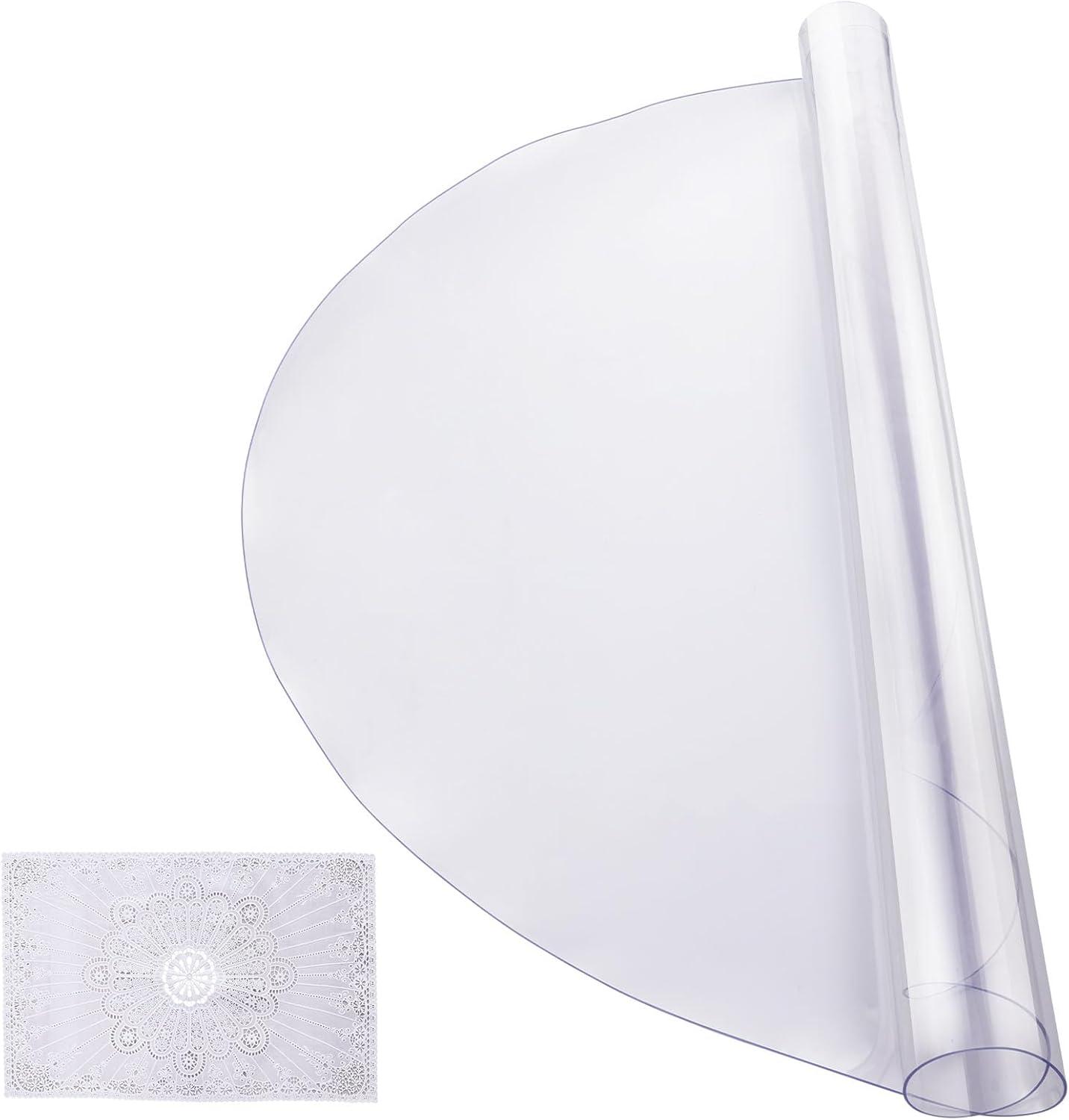 image:imageVEVOR Plastic Table Cover 24 x 48 Inch 15 mm Thick Frosted PVC Desk Mat Protector Waterproof amp Easy Cleaning Desk Pad Tablecloth for Office Dresser Dining RoomNight Stand48 Round