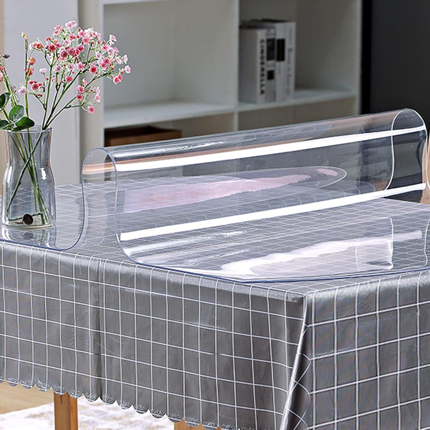 image:imageVEVOR Plastic Table Cover 24 x 48 Inch 15 mm Thick Frosted PVC Desk Mat Protector Waterproof amp Easy Cleaning Desk Pad Tablecloth for Office Dresser Dining RoomNight Stand78 x 42 Rectangular