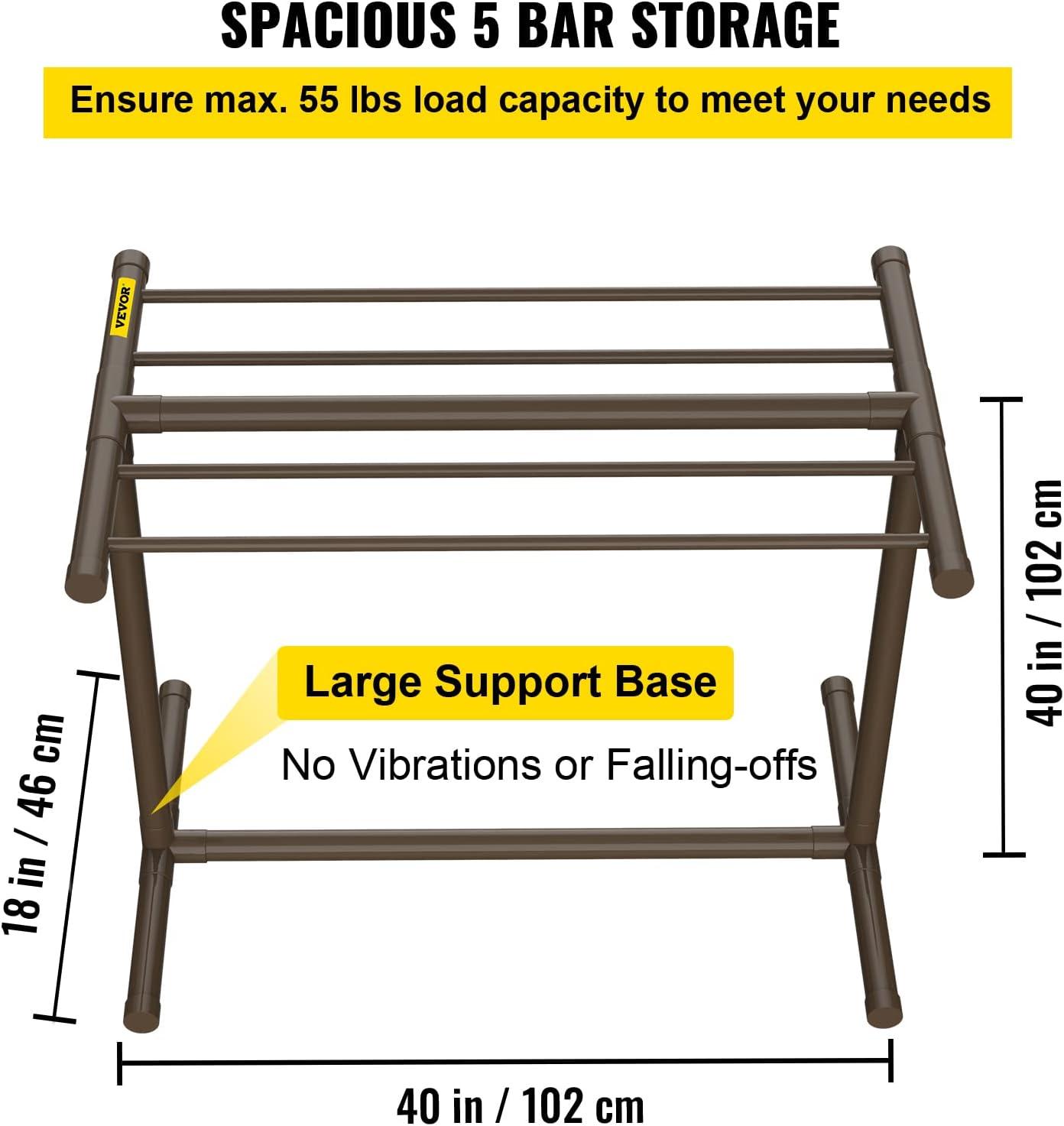 image:imageVEVOR Pool Towel Rack 5 Bar Brown Freestanding Outdoor PVC TShape Poolside Storage Organizer Include 8 Towel Clips Mesh Bag Hook Also Stores Floats and Paddles for Beach Swimming Pool HomeBrown
