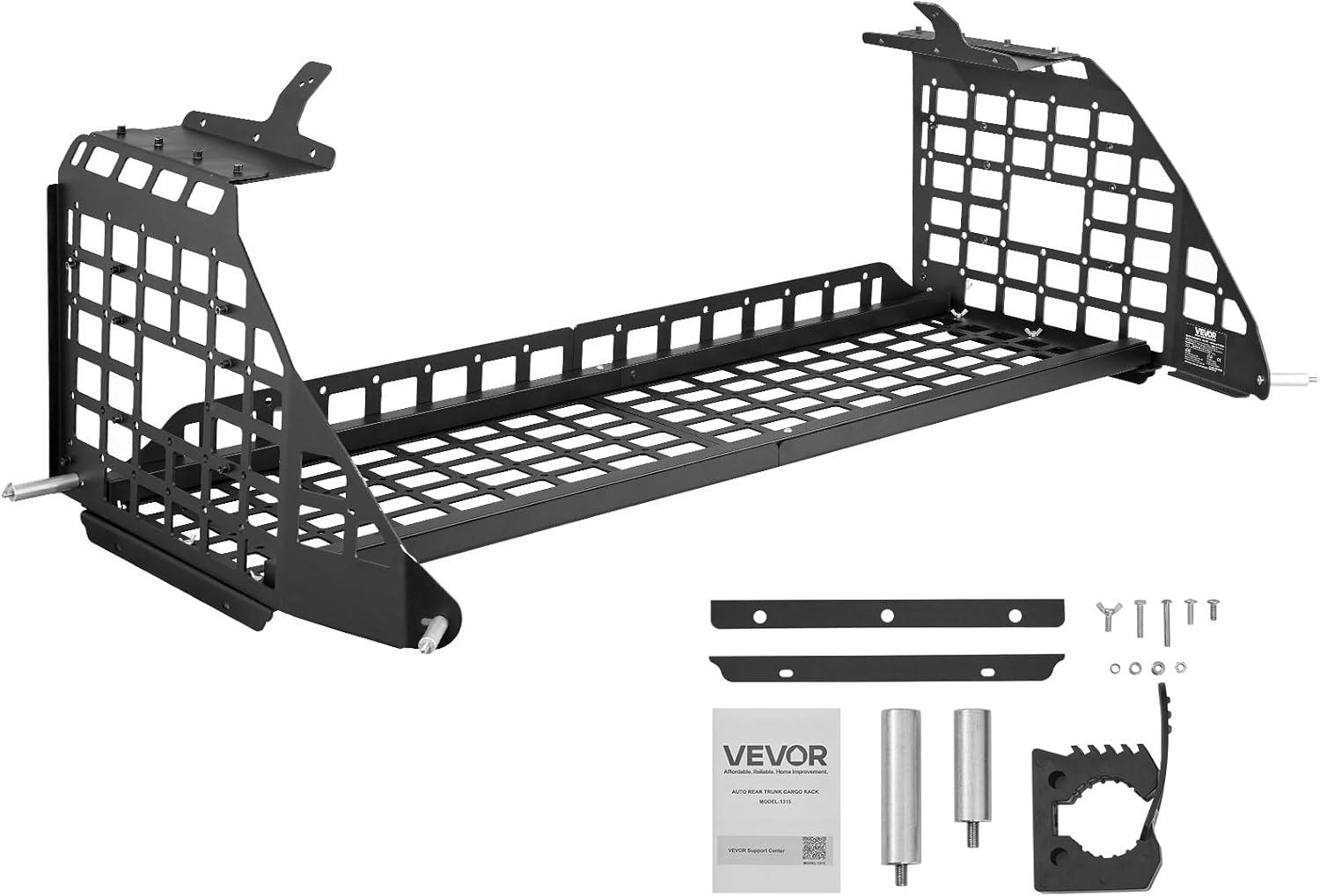 image:imageVEVOR Rear Trunk Cargo Rack for 20102024 Toyota 4Runner 220 lbs Capacity Aluminum Alloy Basket Tray Interior Storage Luggage Carrier Adjustable Height Shelf Stand Organizer for Camping Trip Gear