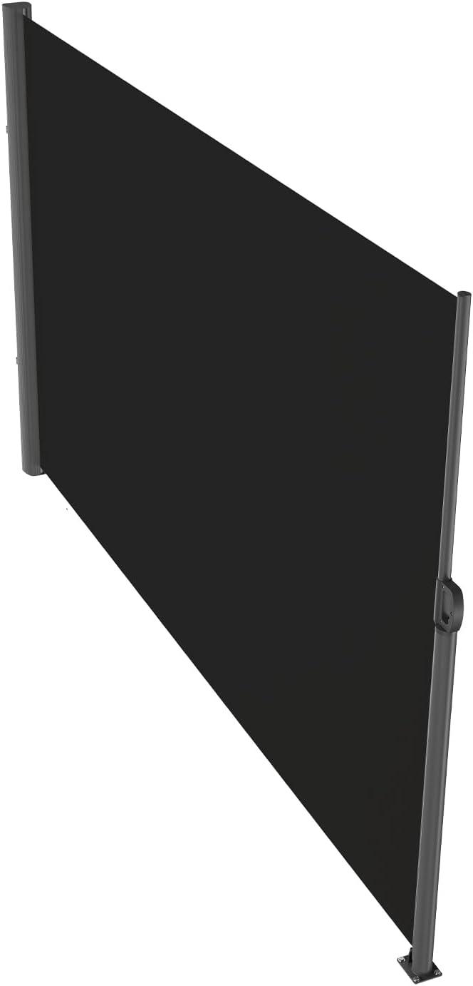 image:imageVEVOR Retractable Side Awning UV 50 71x236 Rugged Full Aluminum RustProof Side Awning Patio Sunshine Privacy Divider 280 g Thicken Wind Screen for Courtyard Roof Terraces Pools BeigeBlack