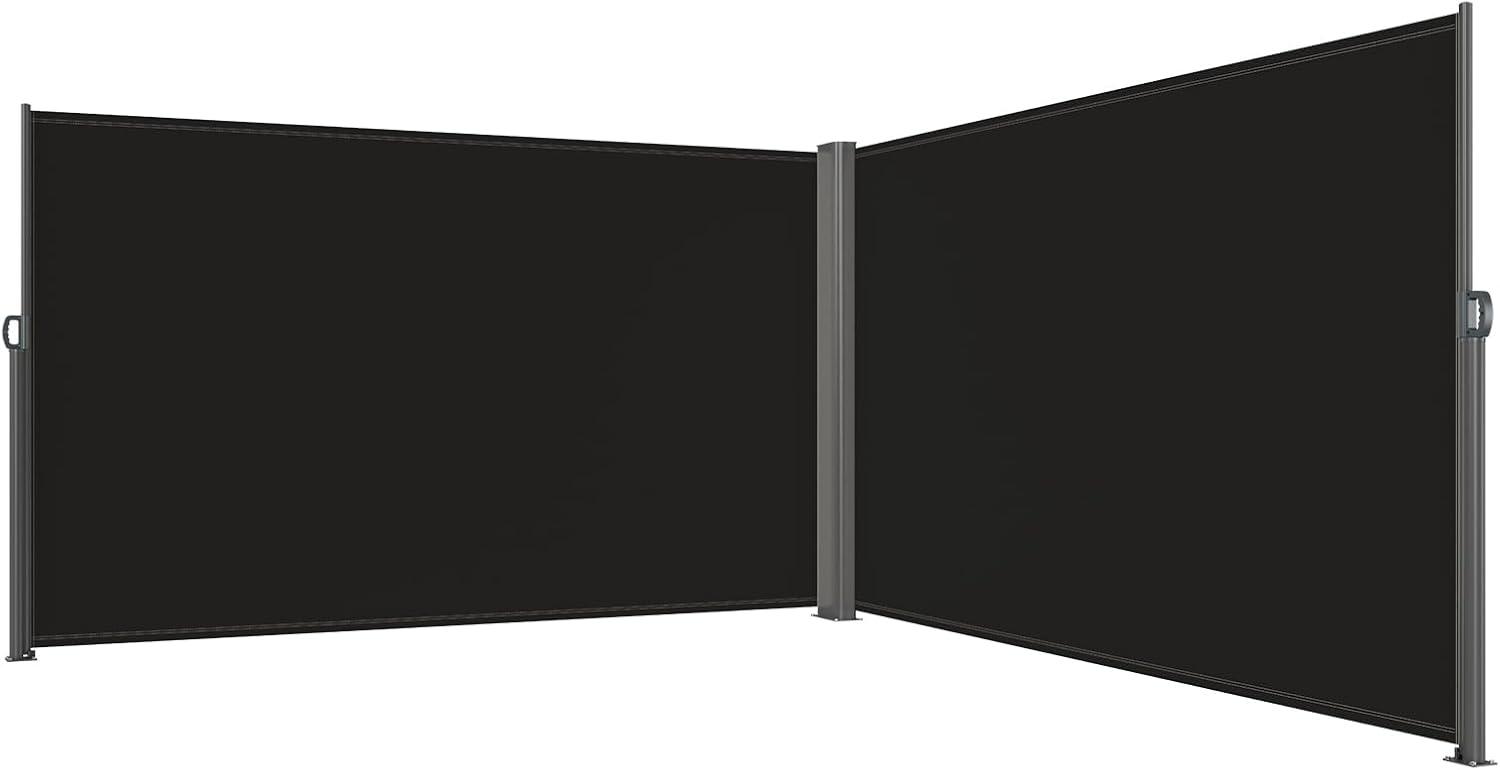 image:imageVEVOR Retractable Side Awning UV 50 71x236 Rugged Full Aluminum RustProof Side Awning Patio Sunshine Privacy Divider 280 g Thicken Wind Screen for Courtyard Roof Terraces Pools BeigeBlack