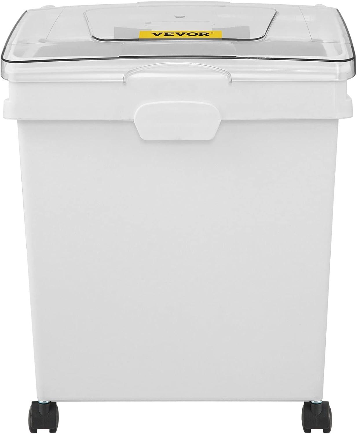 image:imageVEVOR Rice Storage Container 45Gallon20L x2 Capacity Large Dog Food Dispenser Bin Kitchen Ingredient Grain Cereal Flour Bin Pet food Containers with Wheels 2 Measuring Cups Airtight Lid 2 Pack105 Gallon 3 Set
