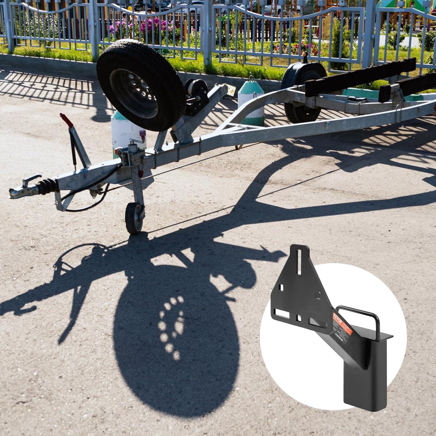 image:imageVEVOR Spare Tire Carrier Trailer Spare Tire Mount 160 lbs Capacity Utility Trailer Accessories Fits Most 4 amp 5 amp 6 amp 8 Lugs Wheels on 4 425 45 475 5 55 6 65 Bolt PatternsSinglebolt