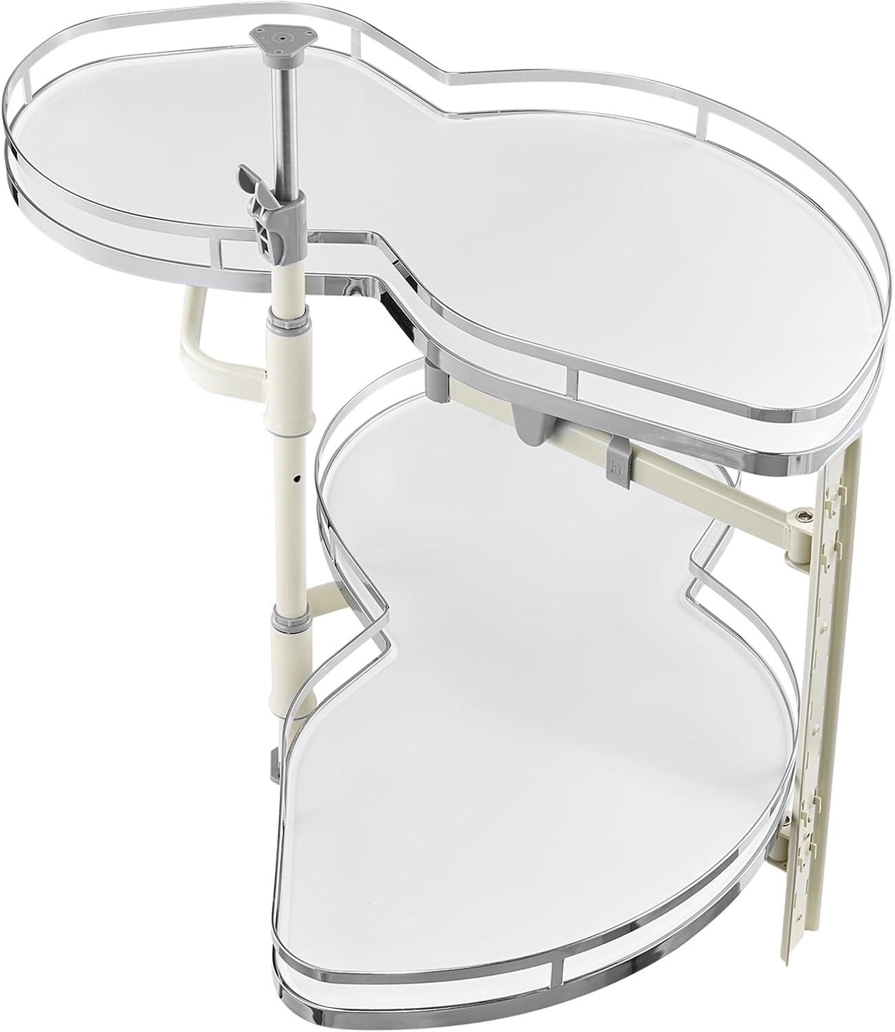 image:imageVEVOR Swing Left Blind Corner Cabinet Pull Out Organizer for 36 inch Width Blind Cabinet 2 Tier Height Adjustable Swing Tray Soft Close Kitchen Cloud Blind Organizer Left Open2 Tier Right Open