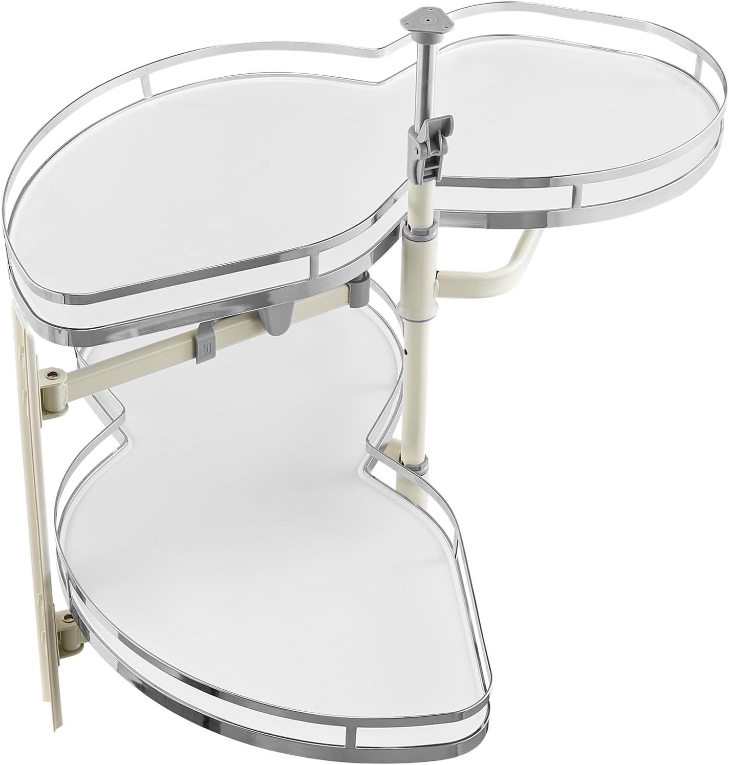image:imageVEVOR Swing Left Blind Corner Cabinet Pull Out Organizer for 36 inch Width Blind Cabinet 2 Tier Height Adjustable Swing Tray Soft Close Kitchen Cloud Blind Organizer Left Open2 Tier Left Open