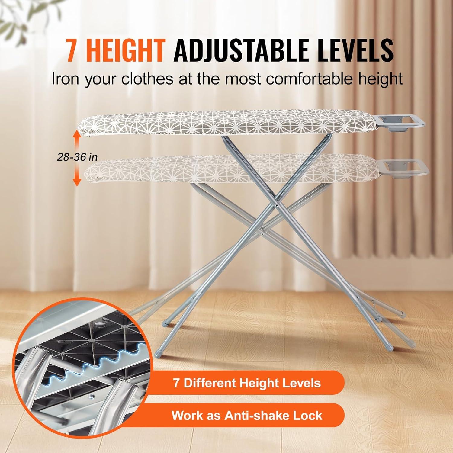 image:imageVEVOR Tabletop Ironing Board 234 x 144 Small Iron Board with Heat Resistant Cover and 100 Cotton Cover Mini Ironing Board with 7mm Thickened Needle Cotton Layer for Small Spaces Travel Use43 x 13