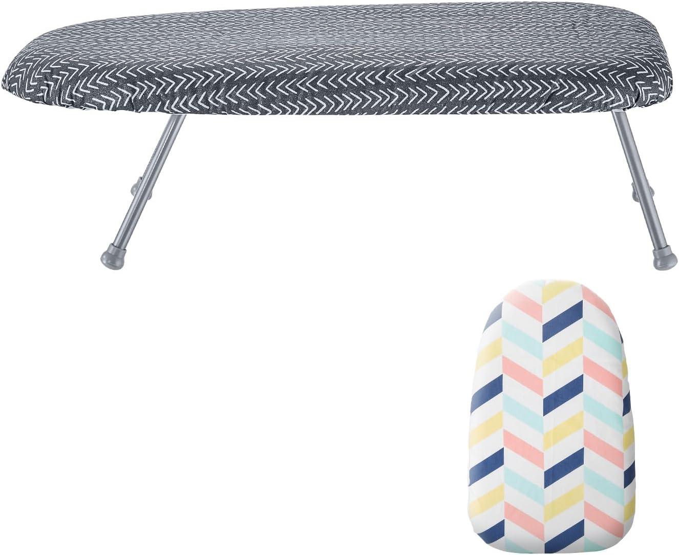 image:imageVEVOR Tabletop Ironing Board 234 x 144 Small Iron Board with Heat Resistant Cover and 100 Cotton Cover Mini Ironing Board with 7mm Thickened Needle Cotton Layer for Small Spaces Travel Use234 x 144