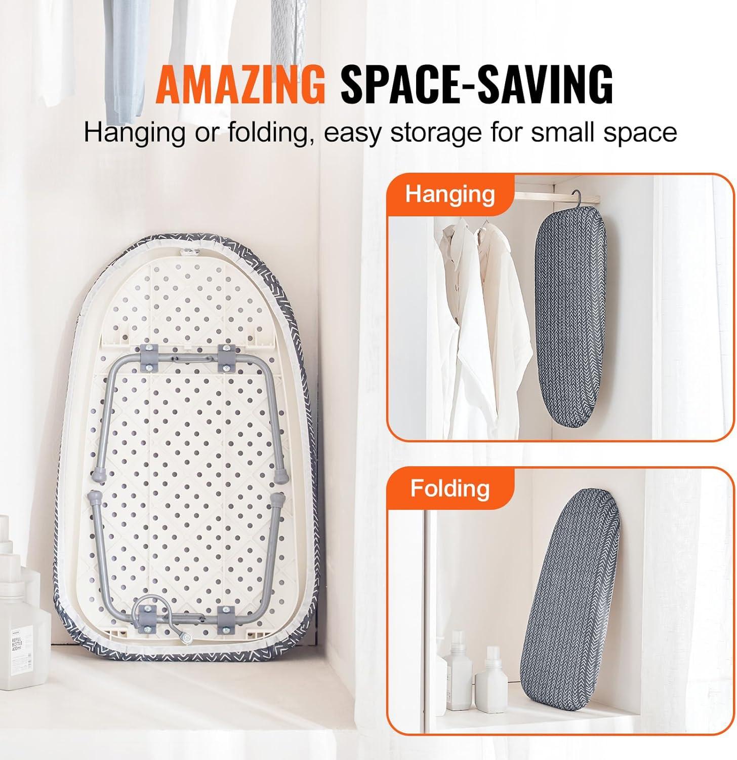 image:imageVEVOR Tabletop Ironing Board 234 x 144 Small Iron Board with Heat Resistant Cover and 100 Cotton Cover Mini Ironing Board with 7mm Thickened Needle Cotton Layer for Small Spaces Travel Use234 x 144