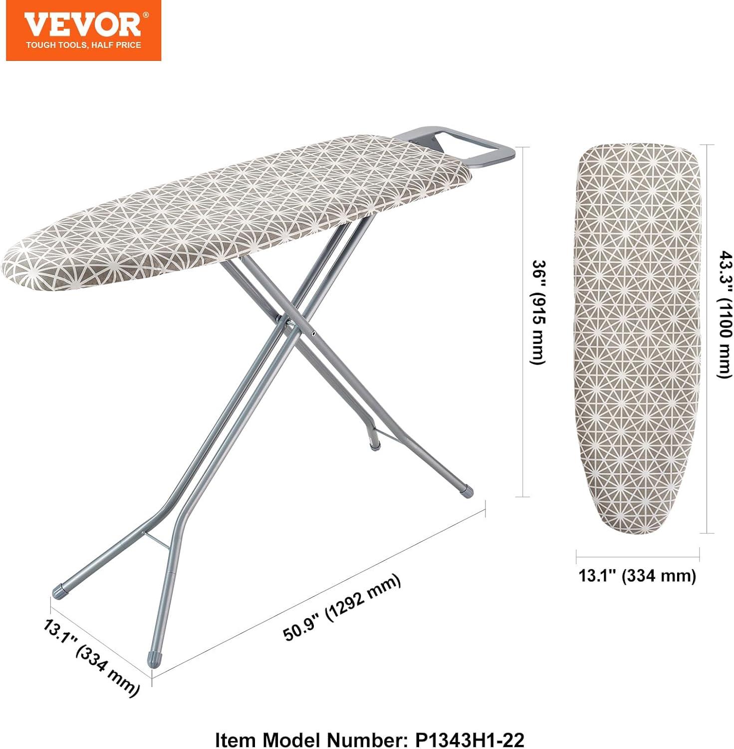 image:imageVEVOR Tabletop Ironing Board 234 x 144 Small Iron Board with Heat Resistant Cover and 100 Cotton Cover Mini Ironing Board with 7mm Thickened Needle Cotton Layer for Small Spaces Travel Use43 x 13