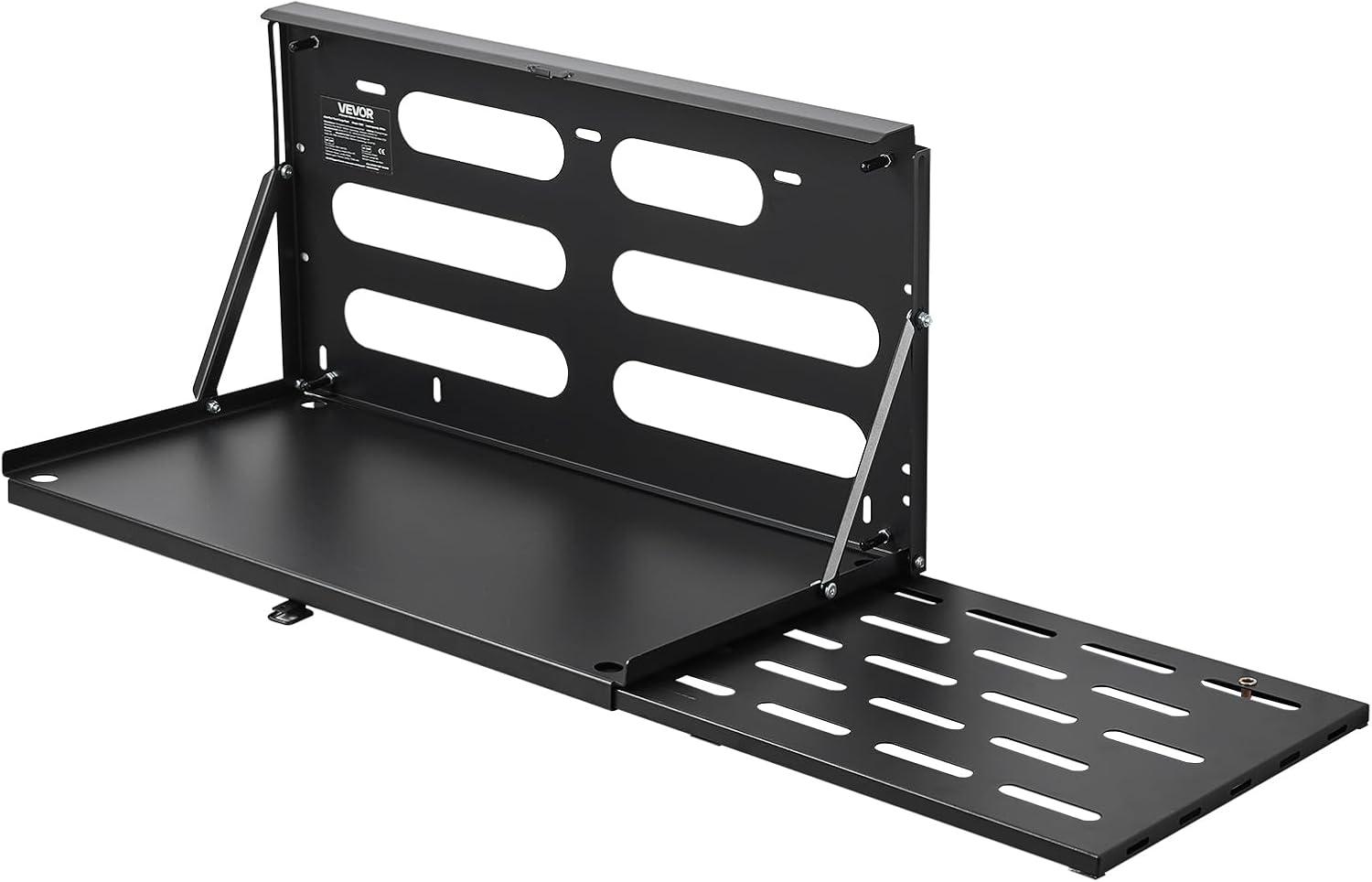 image:imageVEVOR Tailgate Table for 20072024 Jeep Wrangler JL 88 lbs Capacity Carbon Steel Foldable Molle Panel Drop Down Table Rear Door Cargo Storage Rack Shelf Luggage Holder Carrier CampingJeep JL20072024