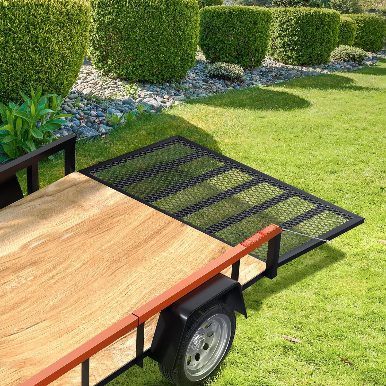 image:imageVEVOR Trailer Tailgate Lift Assist Max 180 lbs Load Capacity Compatible with Open Utility Trailer Tailgate and Ramp with 10 to 24 Inches Heights Side Rail and 4 to 6 Feet Height Tail Gate or Ramp1 Sides