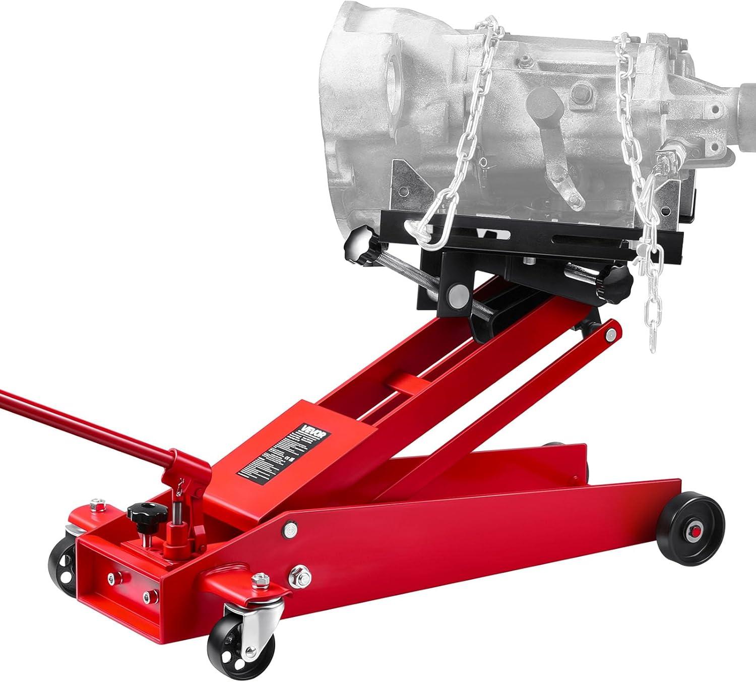 image:imageVEVOR Transmission Jack 1322 LBS Hydraulic Telescoping Transmission Jack 3267 High Lift Transmission Jack Stand with Foot Pedal 360 Swivel Wheel1000 lbs