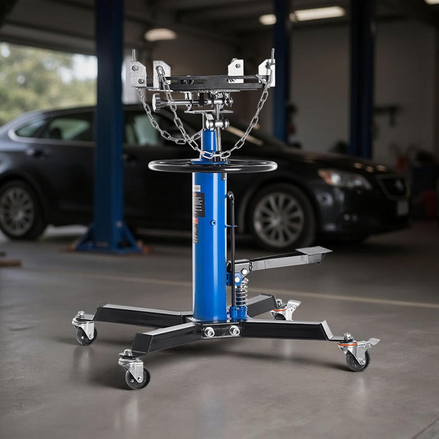 image:imageVEVOR Transmission Jack 3367 High Lift 1100 lbs Hydraulic Telescoping Transmission Jack 2Stage Transmission Stand 12 Ton Capacity with Foot Pedal 360 Swivel Wheel GarageShop Lift HoistsingleStage 1100lb