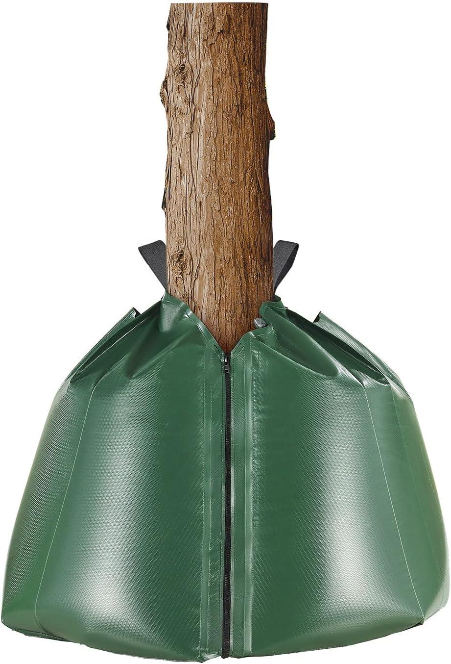 image:imageVEVOR Tree Watering Bags Slow Release 4 Pack 16 Gallons Tree Watering Ring Reusable Refillable Tree Irrigation Ring Water Bags Heavy Duty Watering System for Shrub Tree Root Drip Irrigation4Pcs 20Gal