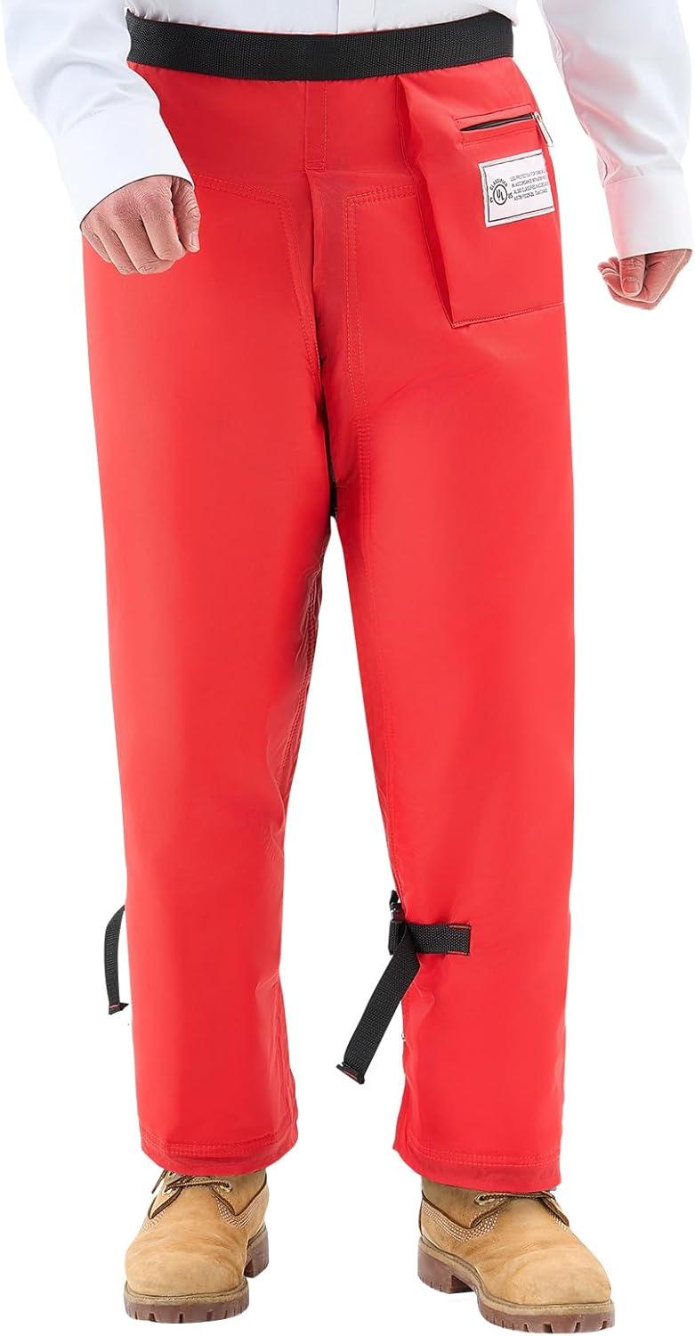 image:imageVEVOR Unisex Apron Style Chainsaw Chaps Class C 8 Layers Chainsaw Pants With Adjustable Belt amp Gear PocketRed