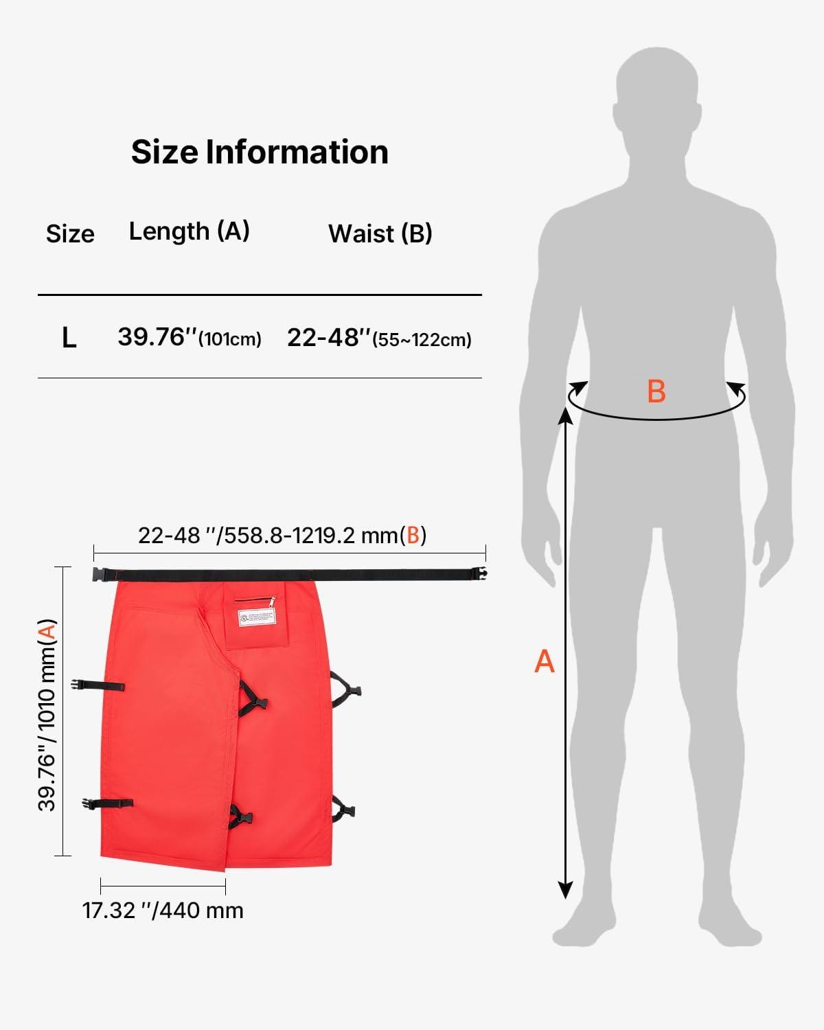 image:imageVEVOR Unisex Apron Style Chainsaw Chaps Class C 8 Layers Chainsaw Pants With Adjustable Belt amp Gear PocketRed