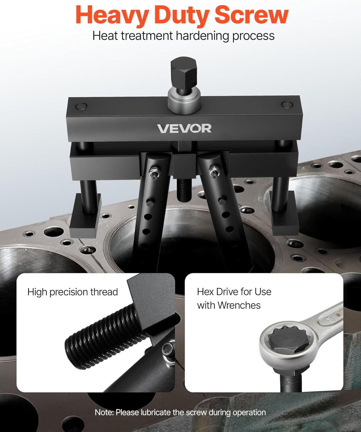 image:imageVEVOR Universal Cylinder Liner Puller Assembly Used for Mack Cummins Cat on Wet Liner from 378 in to 614 in Bore Diesel Engine Cylinder Liner Removal Tool Replace PT6400C M50010B 3376015