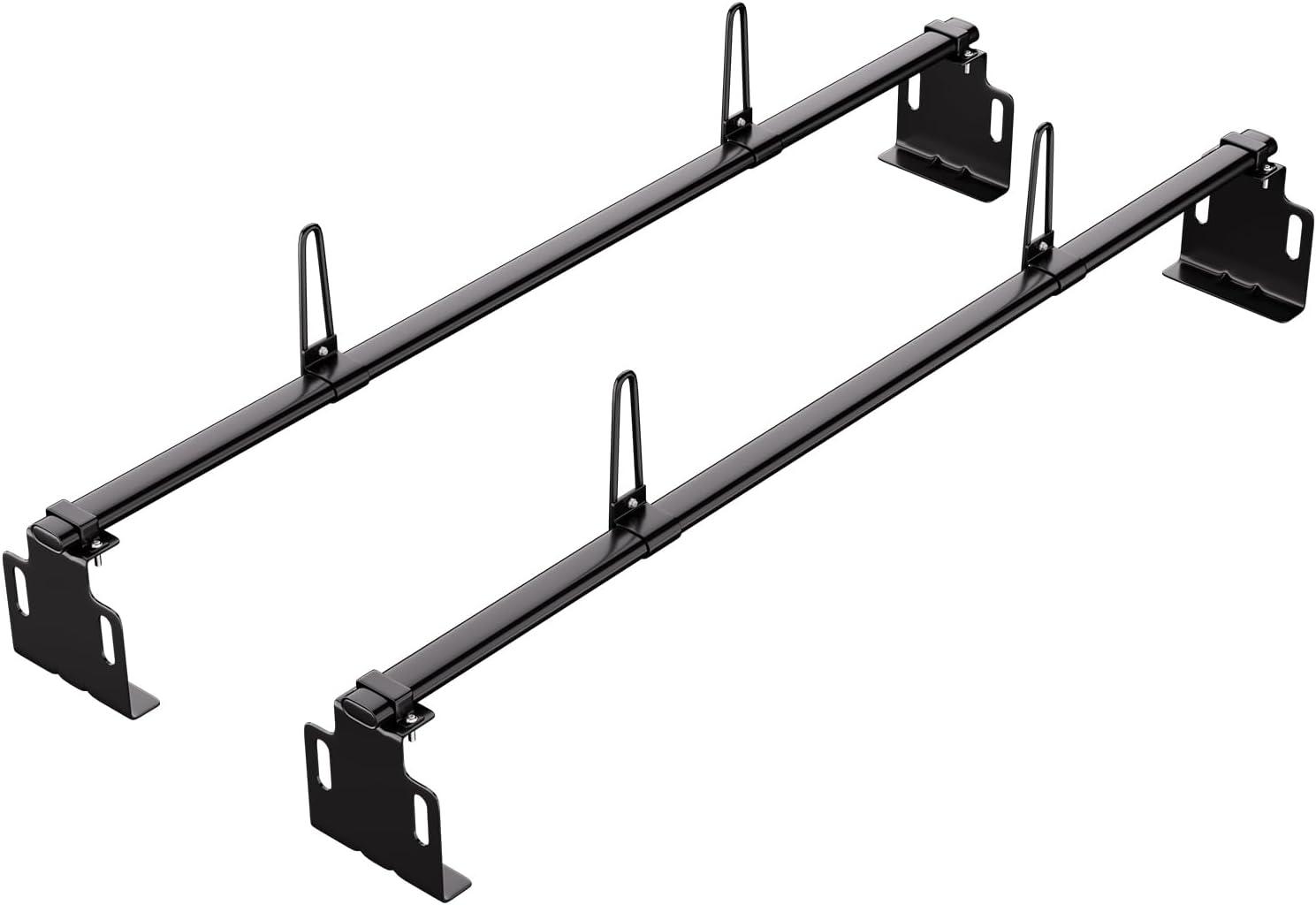 image:imageVEVOR Van Roof Ladder Racks 60 HeavyDuty Steel Racks 500 lbs Capacity Universal Midsize amp Small Van Roofs 2 Bars