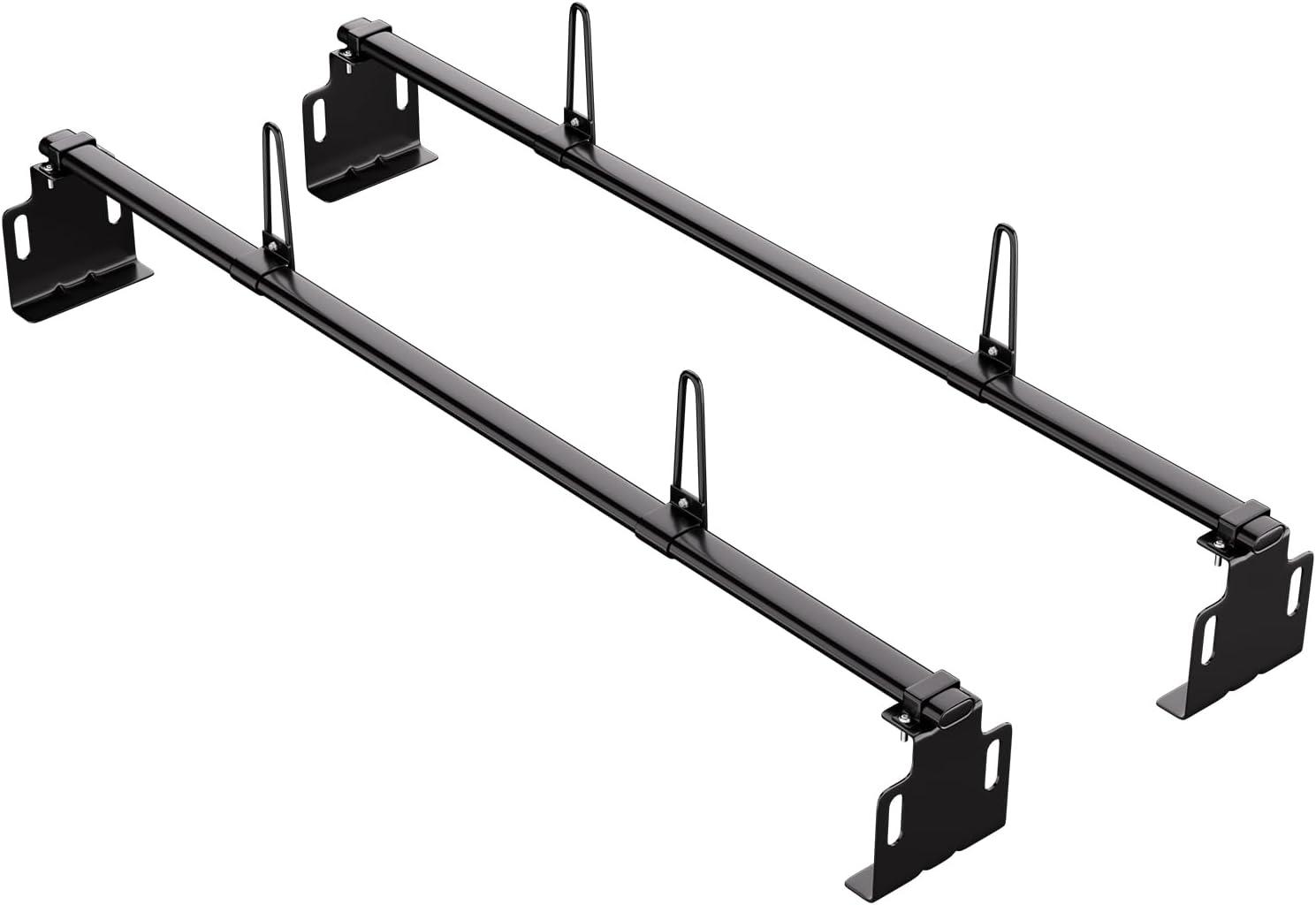 image:imageVEVOR Van Roof Ladder Racks 60 HeavyDuty Steel Racks 500 lbs Capacity Universal Midsize amp Small Van Roofs 2 Bars