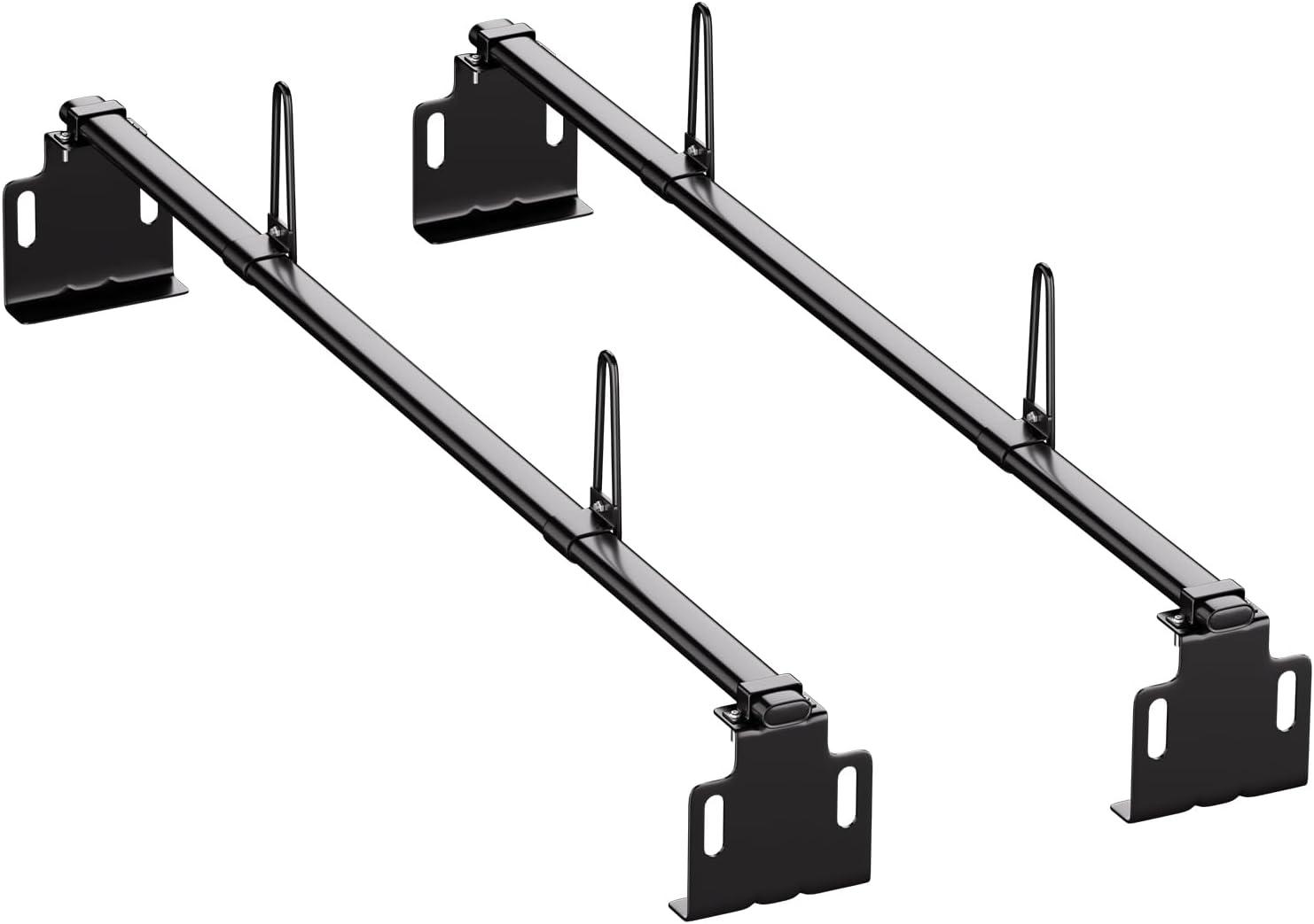 image:imageVEVOR Van Roof Ladder Racks 60 HeavyDuty Steel Racks 500 lbs Capacity Universal Midsize amp Small Van Roofs 2 Bars