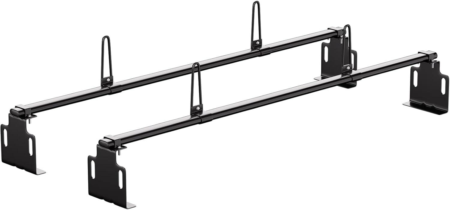image:imageVEVOR Van Roof Ladder Racks 60 HeavyDuty Steel Racks 500 lbs Capacity Universal Midsize amp Small Van Roofs 2 Bars