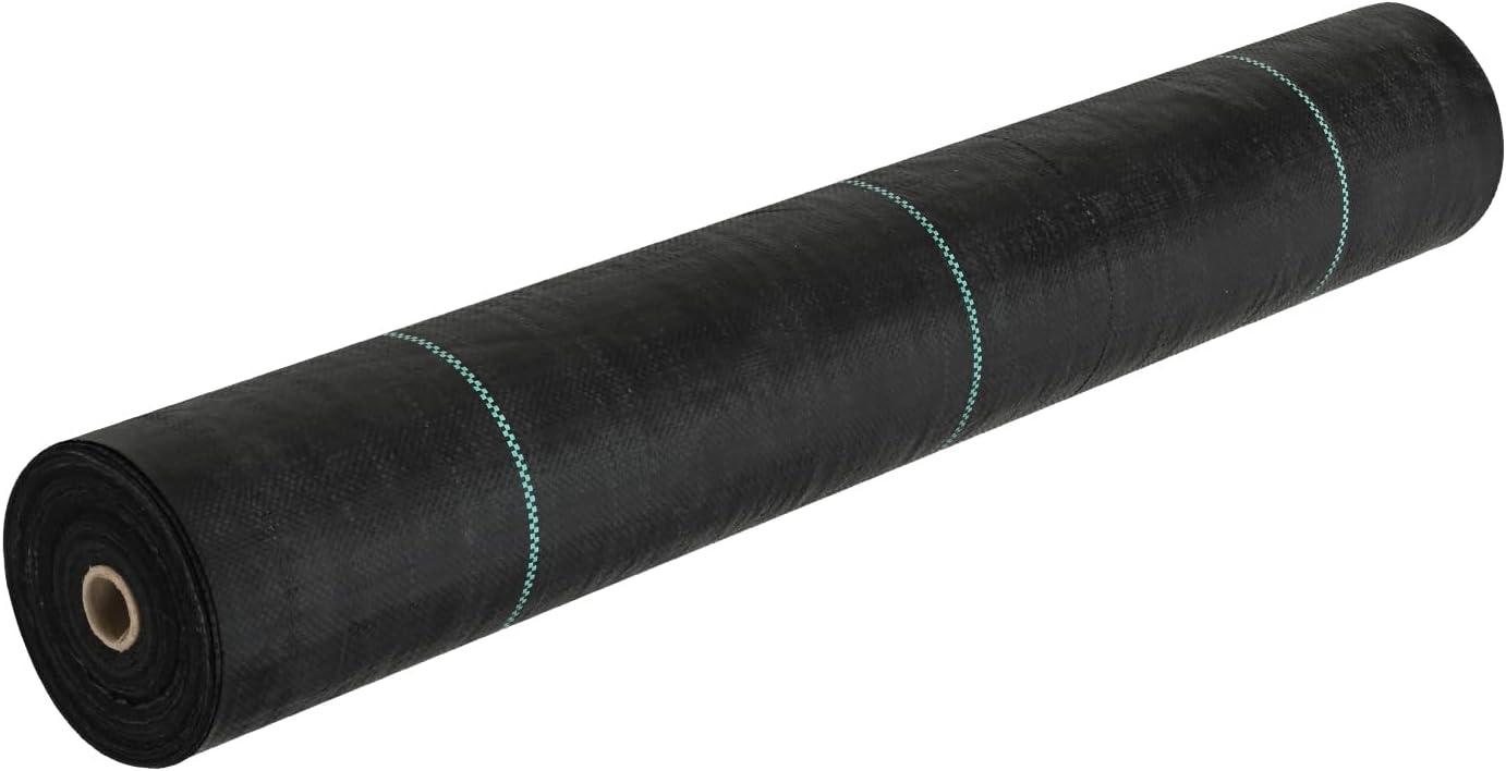 image:imageVEVOR Weed Barrier Landscape Fabric 3x300 FT Heavy Duty Garden Weed Fabric 32Oz Woven Weed Control Fabric Weed Blocker Mat Easy Setup Durable PP Gardening Fabric for Driveway Ground Cover Black