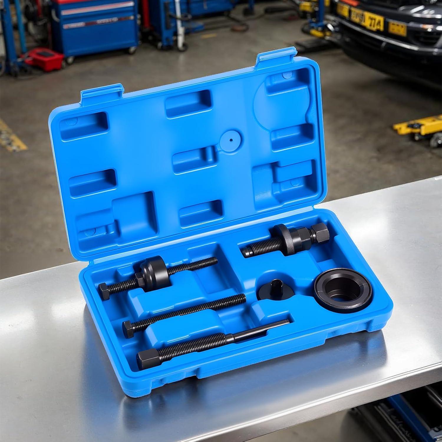 image:imageVEVOR Yoke Puller Made for Class 68 Transportation Trucks and Equipment Heavy Duty Yoke Removal Tool Kit Automotive Yoke Puller Kit Compatible with Kenworth Peterbilt Freightliner Mack Volvopower steering pump pulley removal tool