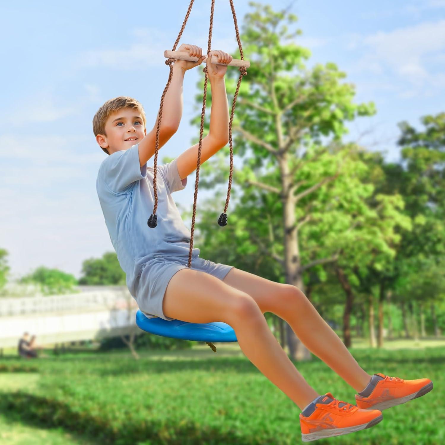image:imageVEVOR Zip line Kits for Backyard160ft Zip line Kit for Kids and Adult Up to 330 lb Included Swing Seat Ziplines Brake and Steel Trolley Outdoor Playground EquipmentBlue52 ft