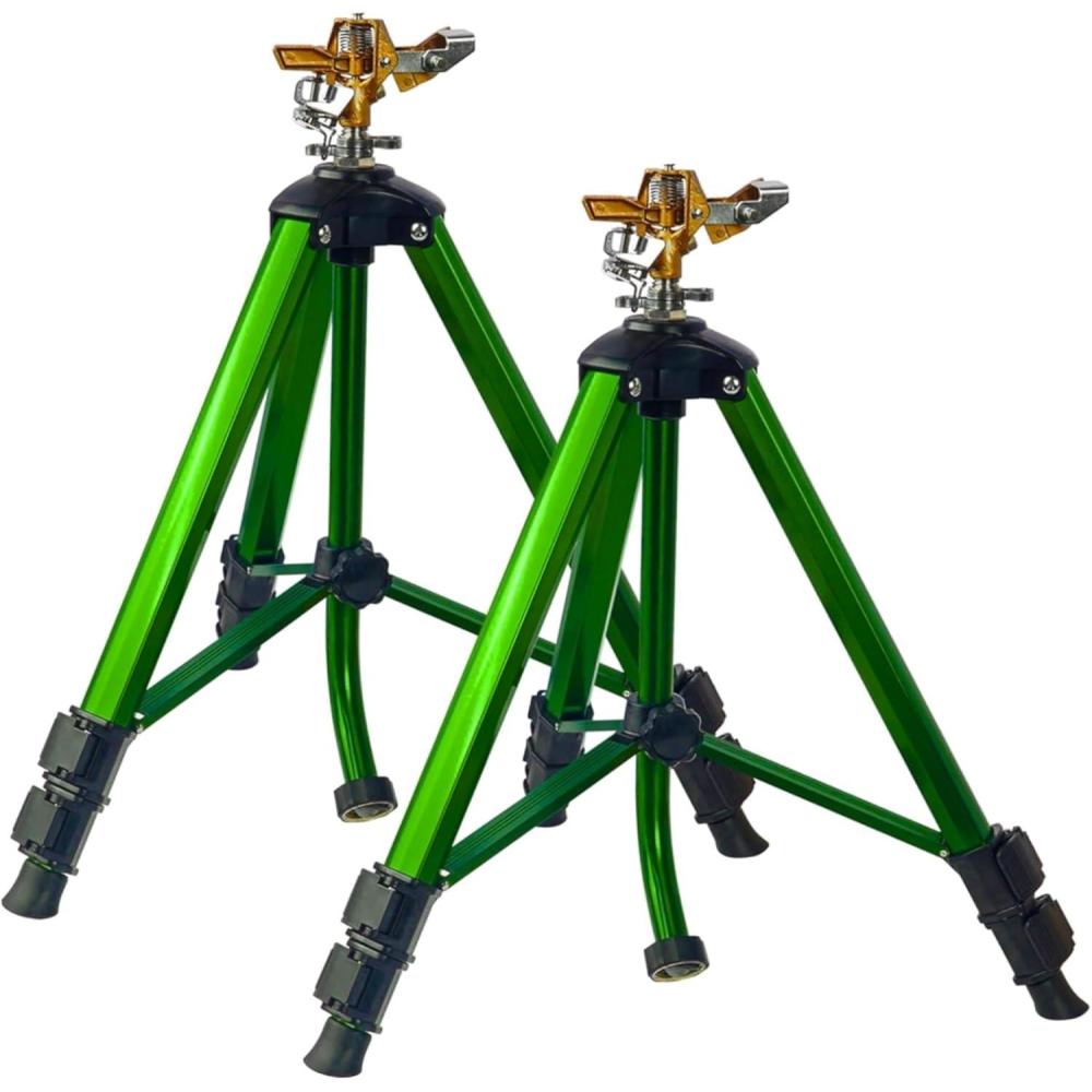 image:imageImpact Sprinkler on Tripod Base Tripod Sprinklers with Brass Head 360 Degree Large Area Irrigation with Extension Legs Flip Locks Heavy Duty 34 Connector for Lawn Yard Garden2
