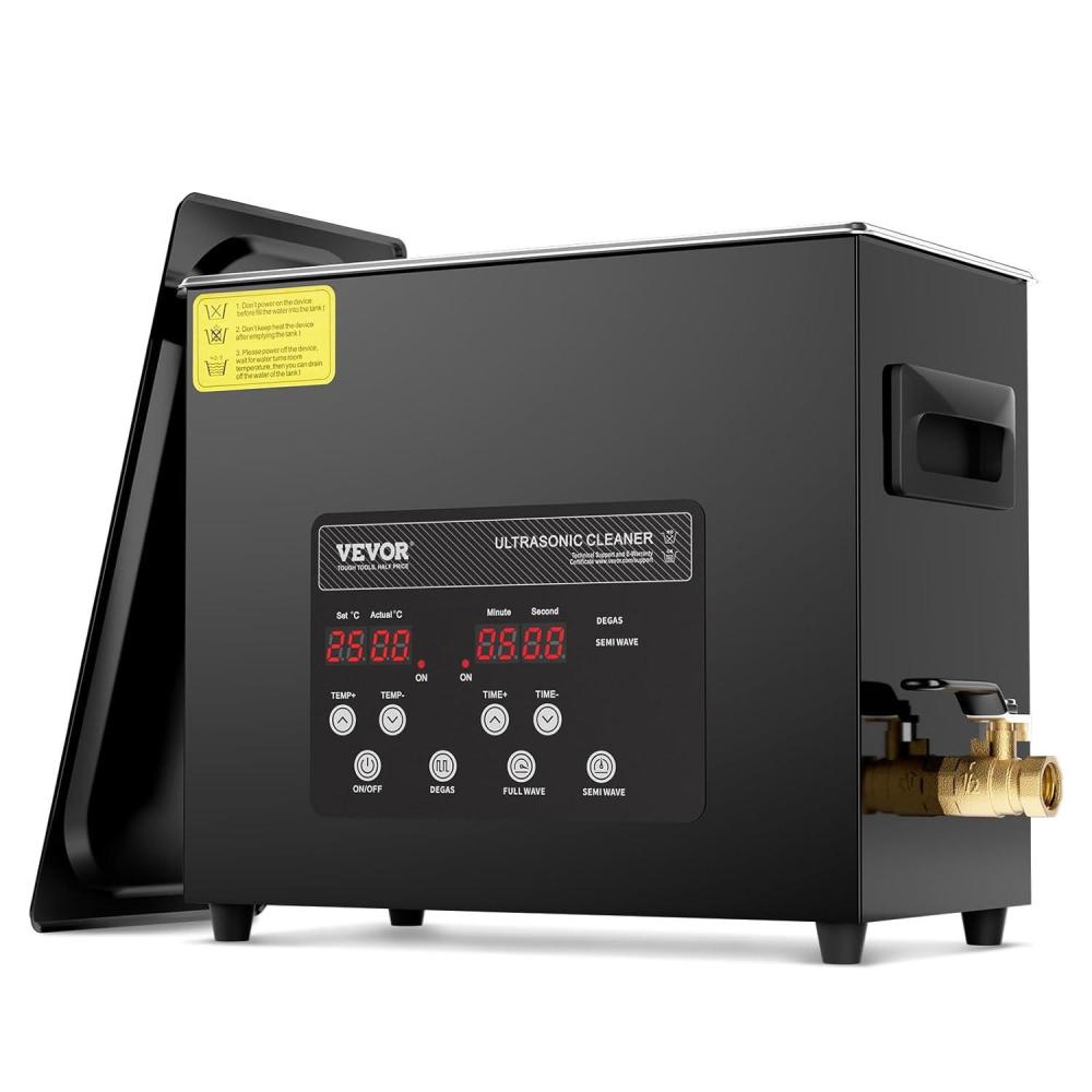 image:imageVEVOR 10L Ultra Sonic Cleaner 240W Digital Ultrasonic Cleaning Machine with Gentle Mode amp Upgraded Degassing 40kHz Industrial Ultrasound Cleaner with Heater amp Timer for Retainer Jewelry Tools6L
