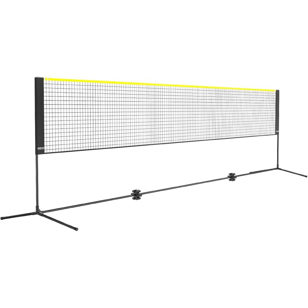 image:imageVEVOR Badminton Net Height Adjustable Volleyball Net Wide Foldable Pickleball Net Portable Easy Setup Tennis Net Set with Poles Stand and Carry Bag for Kids Backyard Game Indoor Outdoor Use17ft