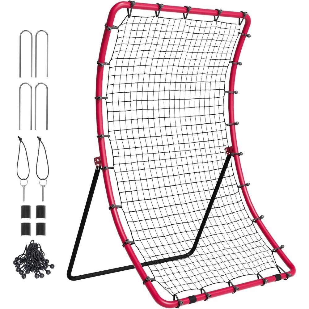 image:imageVEVOR Baseball and Softball Rebounder Net PitchBack Baseball Pitching Net Volleyball Pitch Return Trainer Rebound Net with Pitching Target All Angle Fielding Rebound Net for Grounders Pop Flies3X45FT
