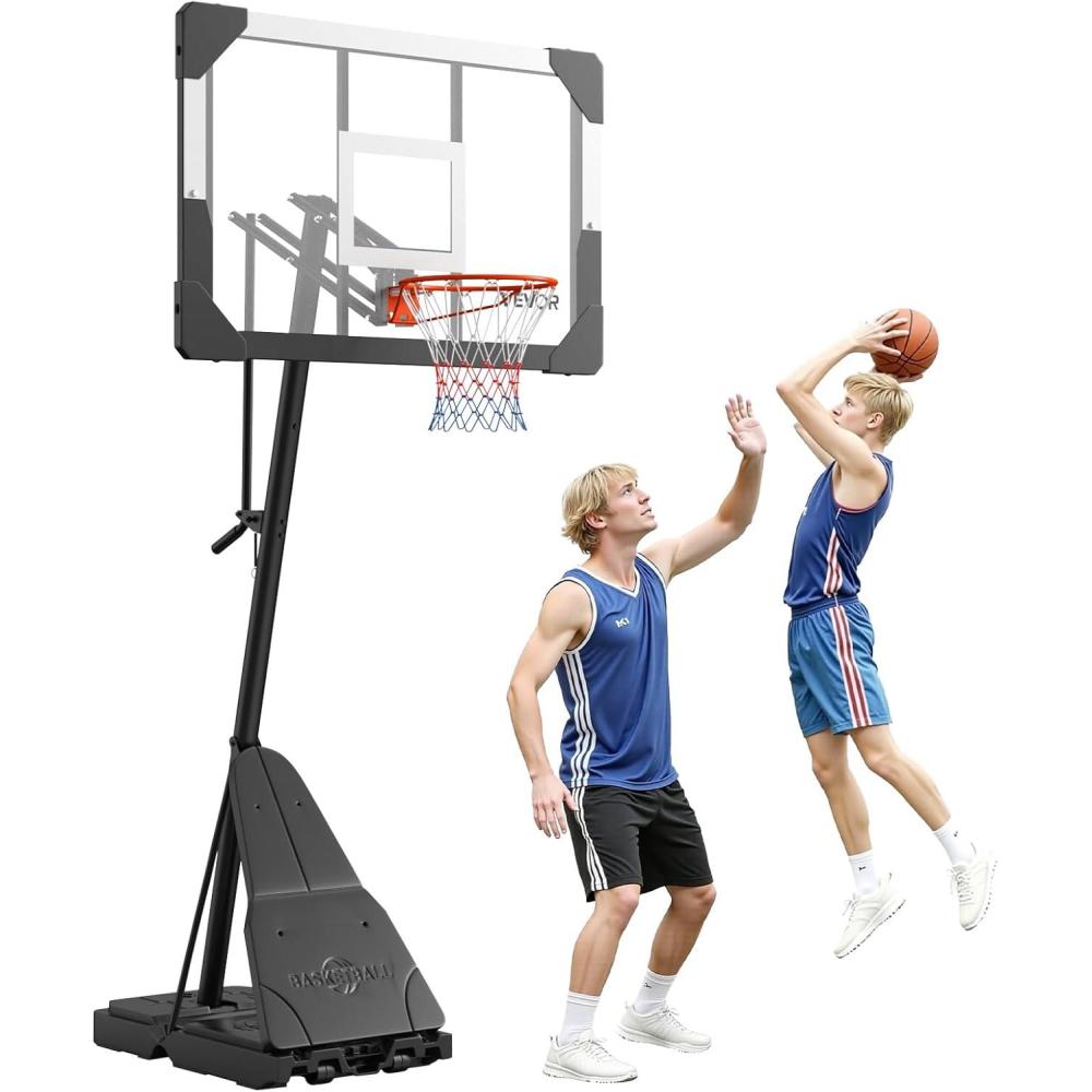 image:imageVEVOR Basketball Hoop 44 48 50 54 Inchs 4410 FT Height Adjustable Basketball Portable Hoop amp Goal Basketballs Hoop Outdoor PC Backboard for Kids Adults Basketball Court Schools Parks44Rebound Board
