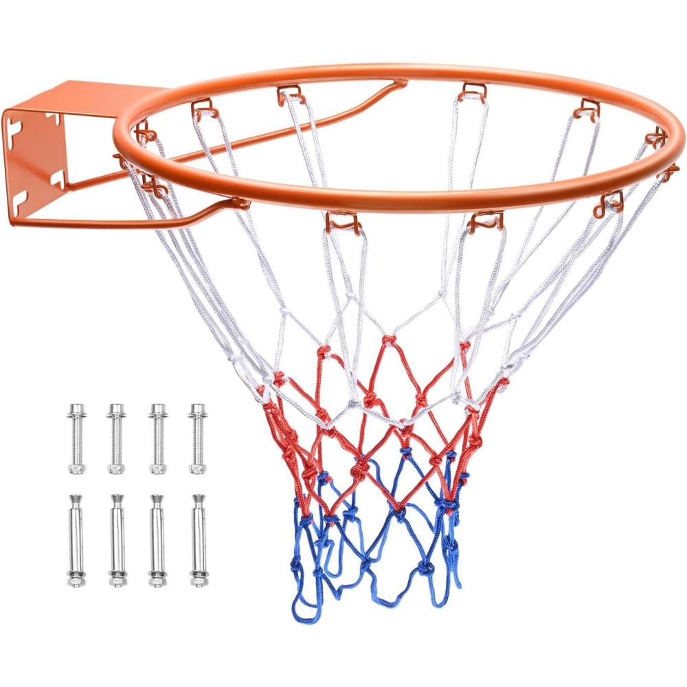 image:imageVEVOR Basketball HoopRim 18 28 32 Inchs PC Backboard 57 ft Height Adjustable Basketball Portable Hoop amp Goal Regulation Basketball Hoop Outdoor Teens Adults Basketball Court Schools Parks18in Orange Rim
